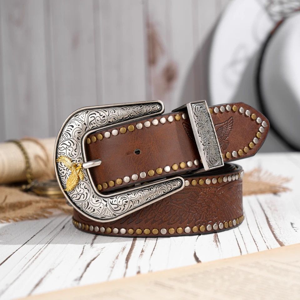 Japanese Brand × Vintage cowboy eagle detailing buckle belt Size ONE SIZE - 1 Thumbnail