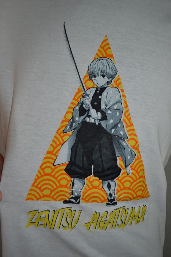 Anime Demon Slayer Zenitsu Agatsuma Kimetsu no Yaiba tee Manga Size US XL / EU 56 / 4 - 4 Thumbnail