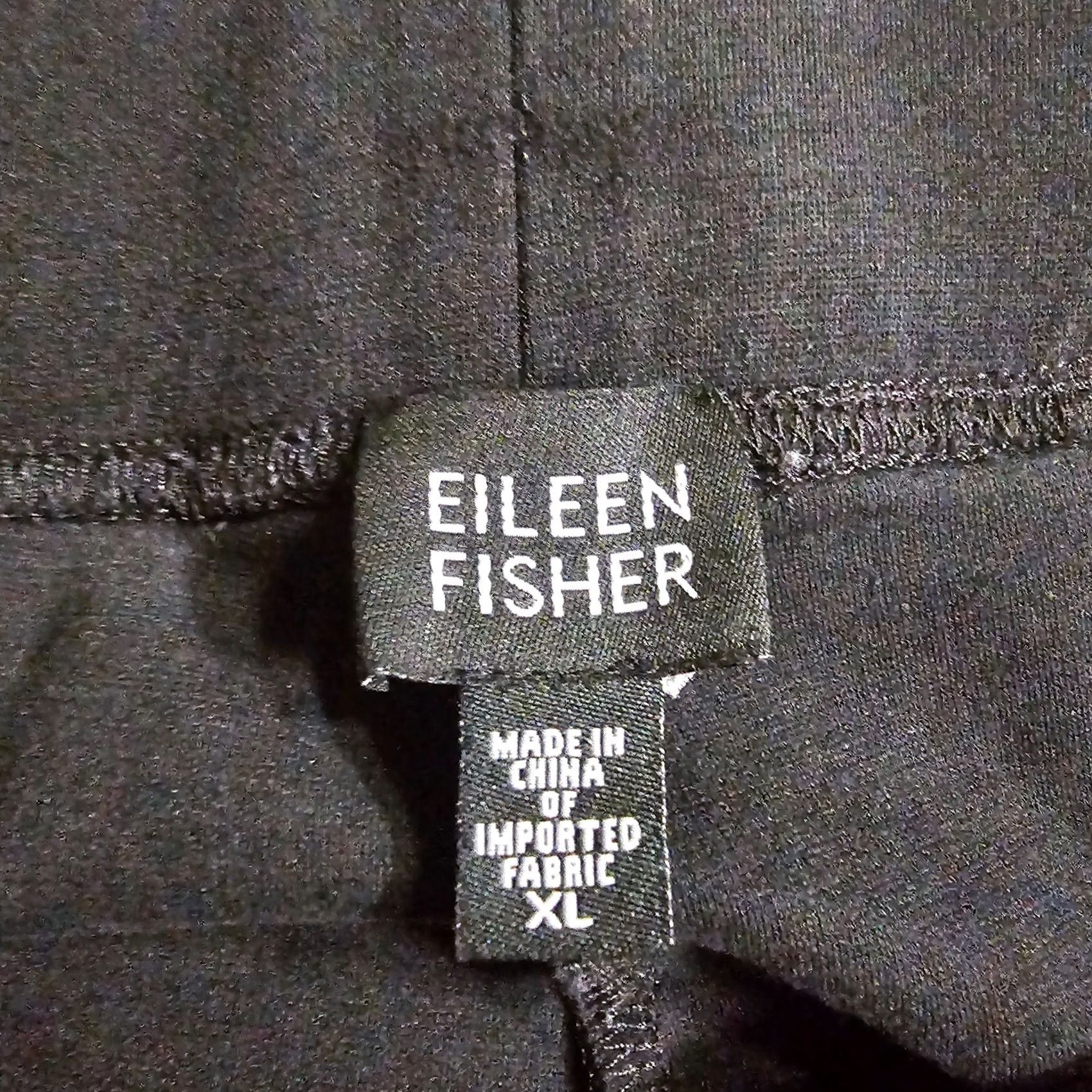 Eileen Fisher Eileen Fisher Pants Womens XL Black Straight Leg Elastic Waist No Iron Career Dress Pants Size 40" / US 18 - 3 Thumbnail