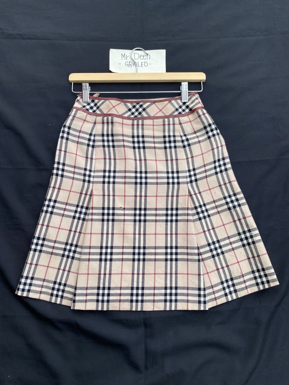 Burberry Rare Vintage Burberry Checkered Brown Midi Skirt Size 25" / US 0 / IT 36 - 19 Thumbnail