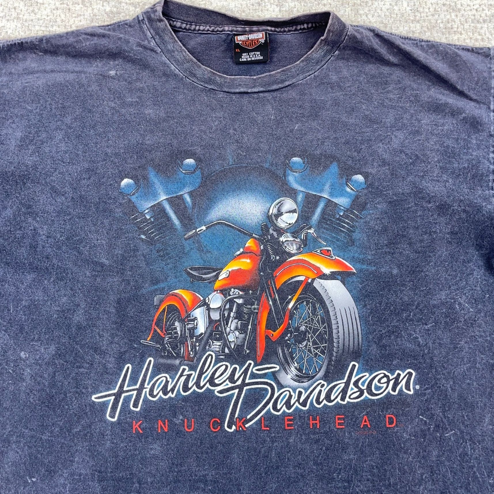 Harley Davidson VINTAGE Harley-Davidson Shirt Graphic Print XL Black 2000s Biker Mens Size US XL / EU 56 / 4 - 3 Thumbnail