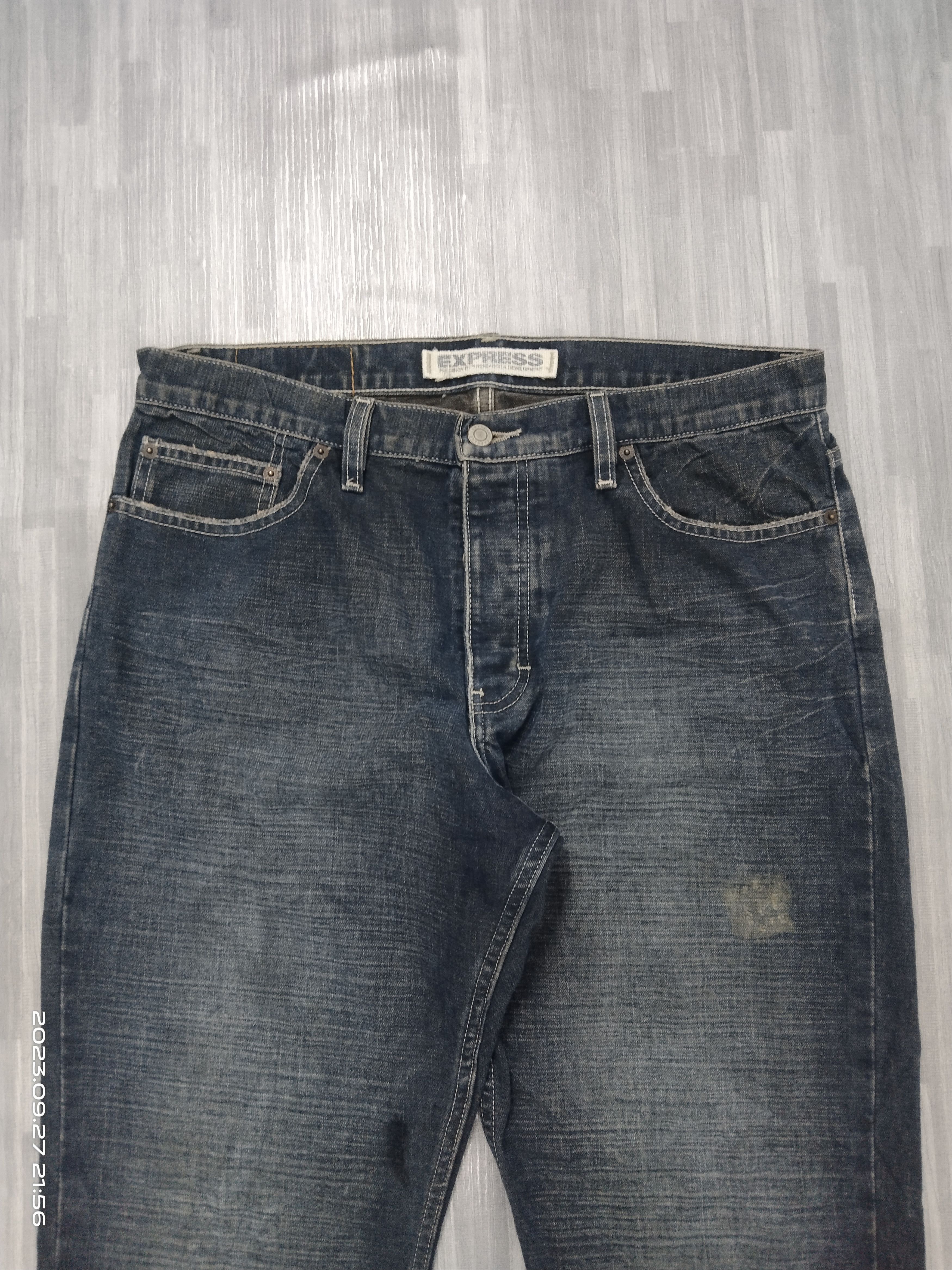 Japanese Brand FLARE SICK RIPED EXPRESS DENIM PANTS Size US 34 / EU 50 - 4 Thumbnail