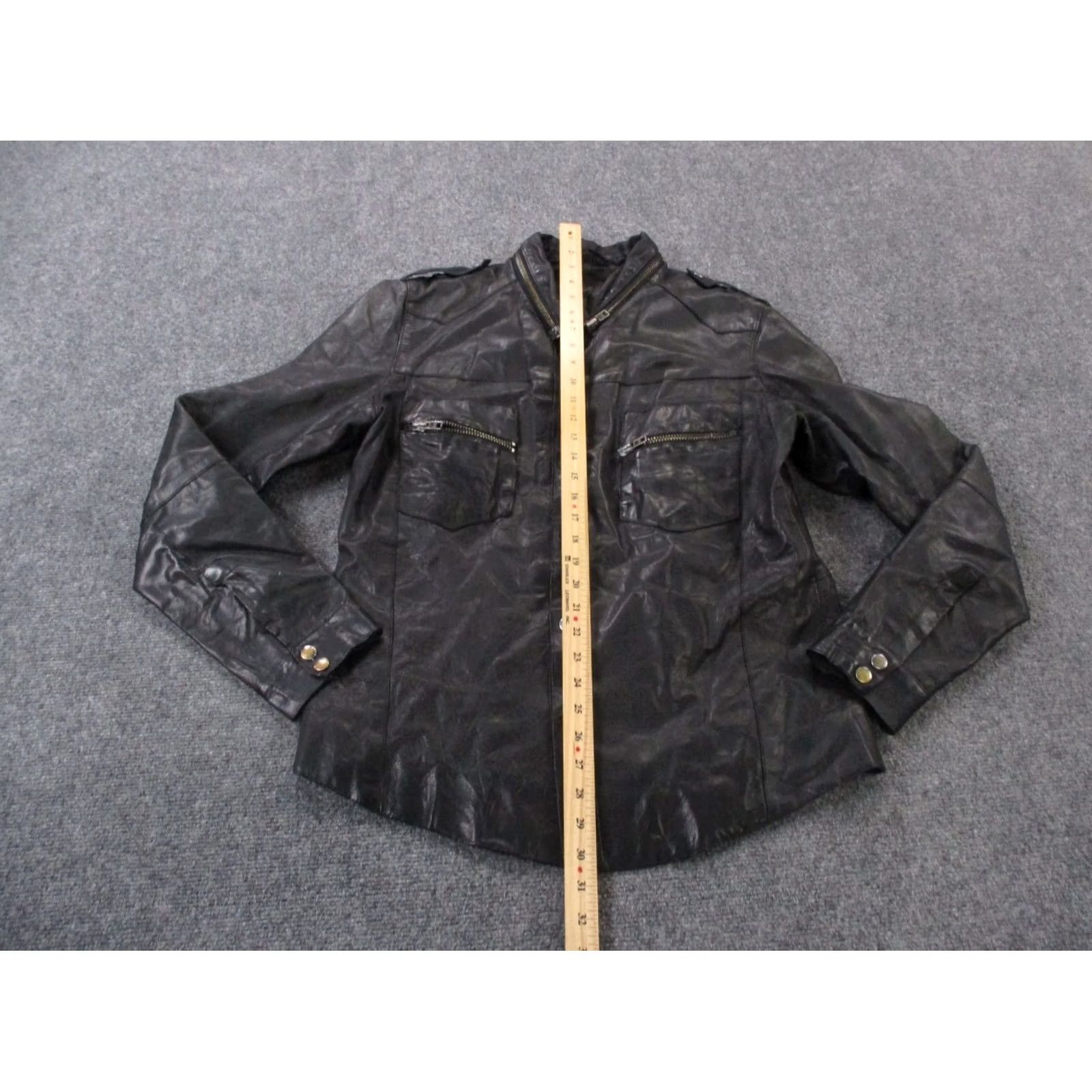 Allsaints AllSaints Leather Jacket Mens M Black Biker Lined Windproof Pockets Zipped Pockets Classic Outdoors Trucker Size US M / EU 48-50 / 2 - 3 Thumbnail
