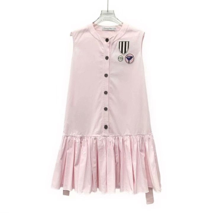 Dior Dior Pink Sequin Embroidered Cotton Dress Size S / US 4 / IT 40 - 1 Thumbnail