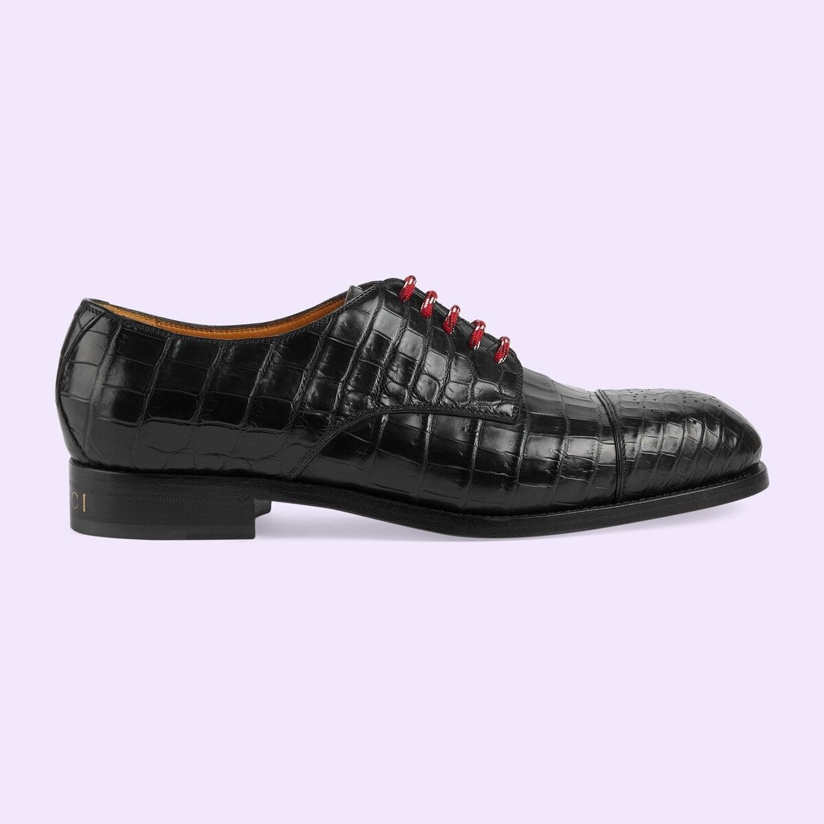 oc11z1025 Crocodile Lace-up Formal Shoes in Black