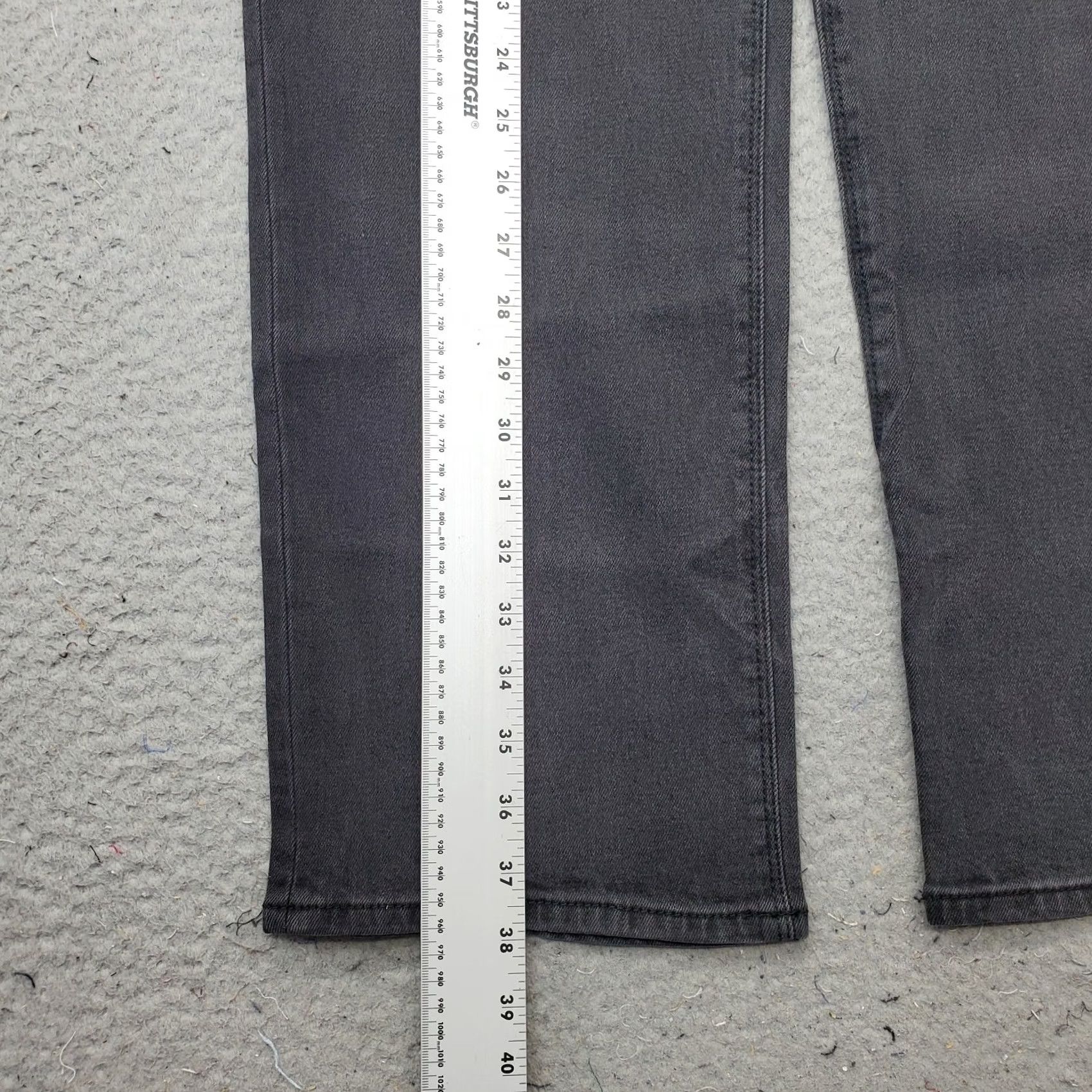 Hudson Hudson Jeans Womens 12 Black Denim Dark Wash Stretch Straight Leg Streetwear Shirt Size 34" / US 12 / IT 48 - 4 Thumbnail