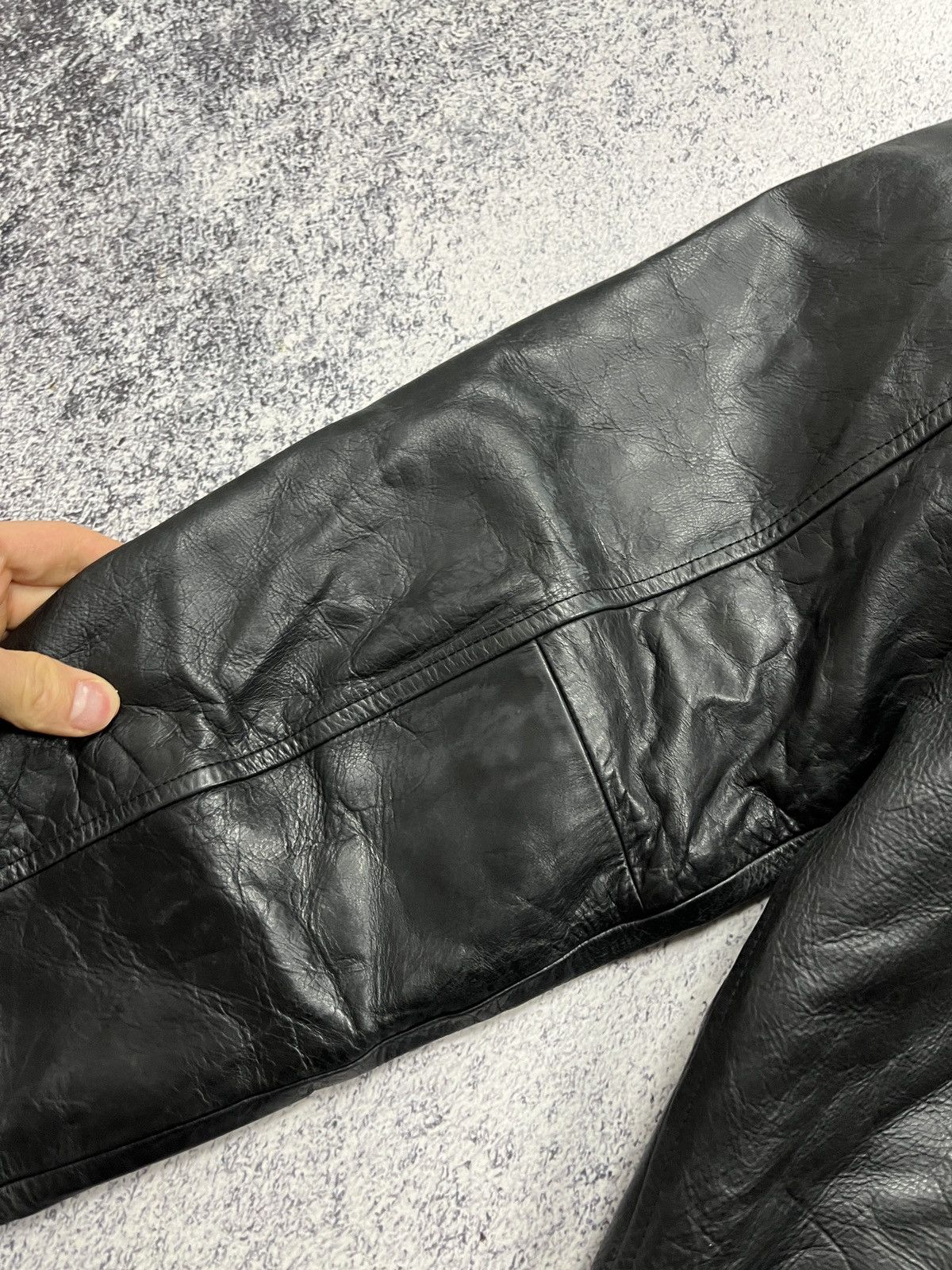 Gap Vintage GAP Black Genuine Leather Jacket Avantgarde Grunge Size US L / EU 52-54 / 3 - 17 Thumbnail