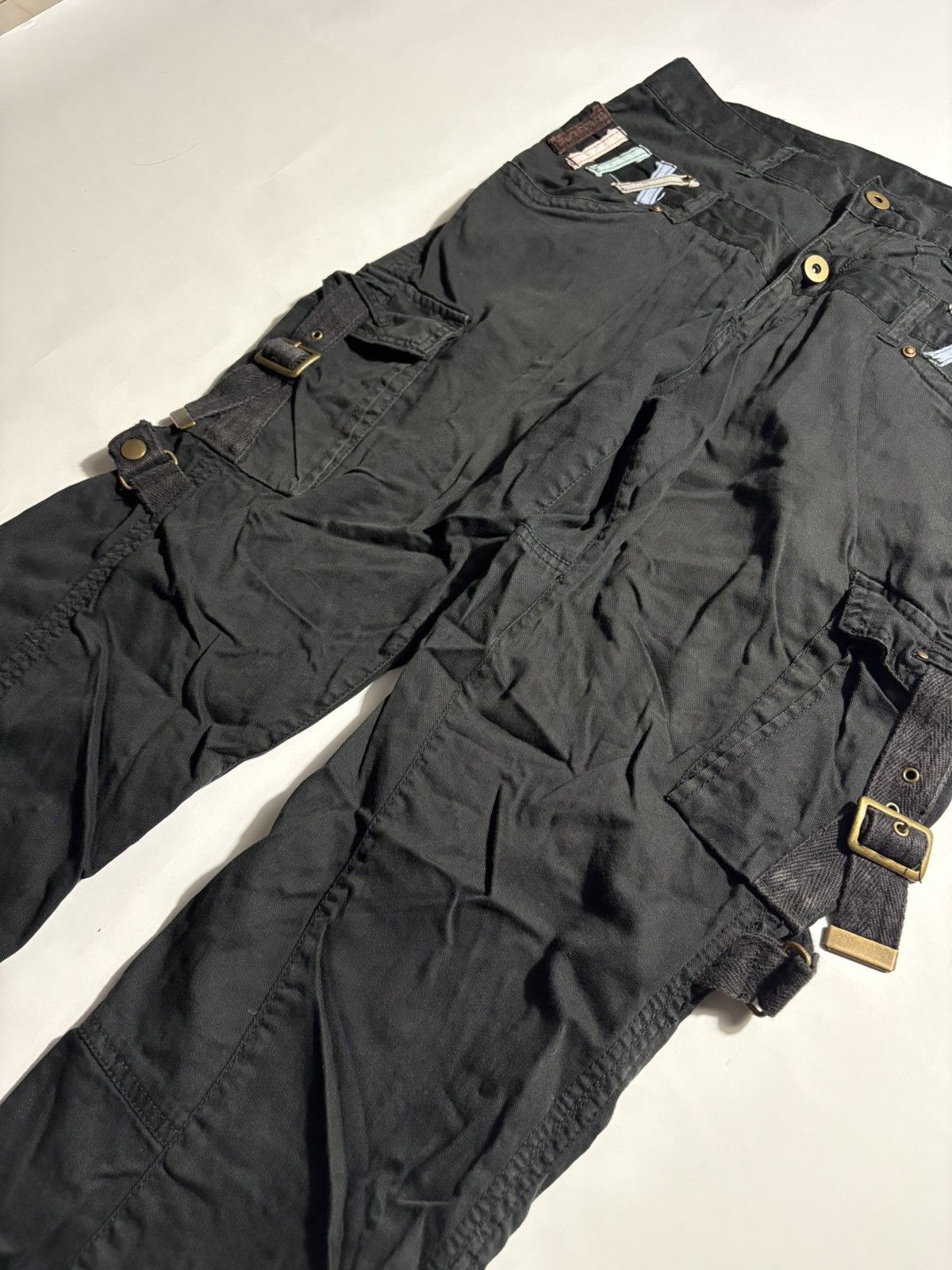 Japanese Brand ARCHIVAL BONDAGE ZEROSAI 2002 JAPAN DOUBLE WAIST CARGO PANTS Size US 34 / EU 50 - 4 Thumbnail