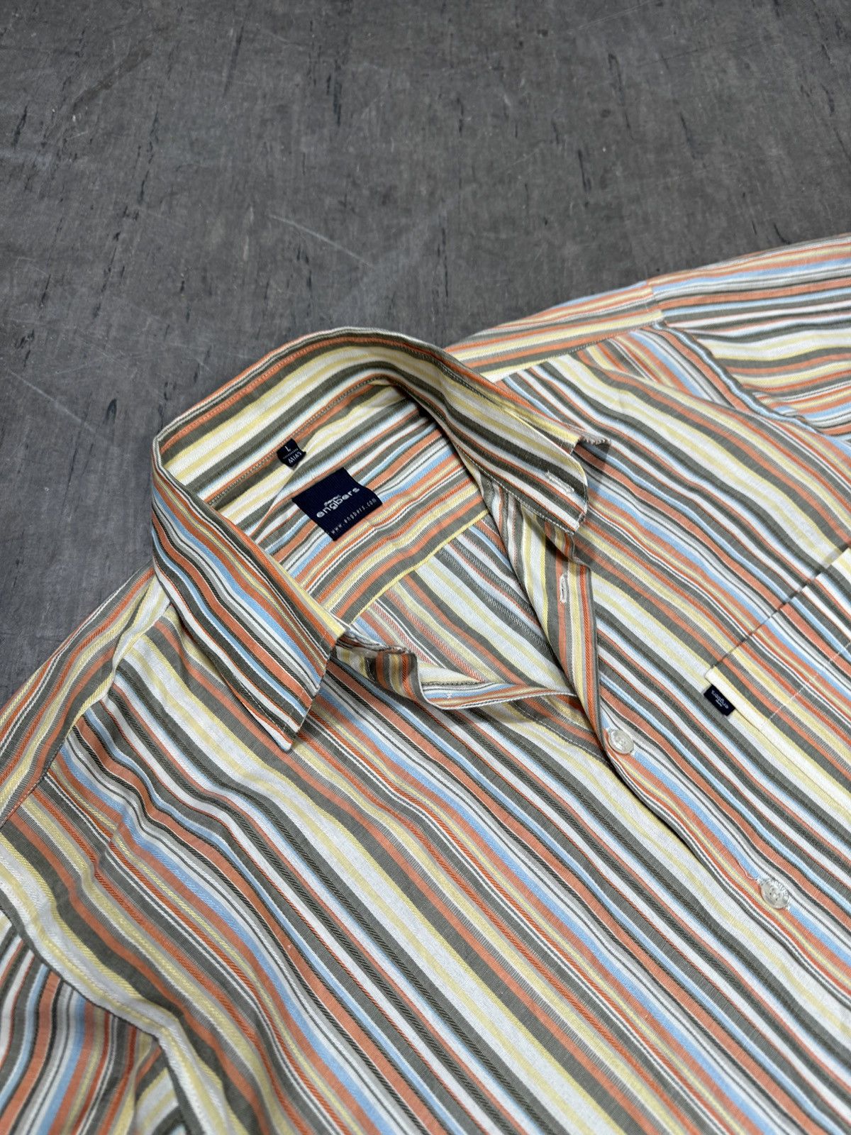 Japanese Brand × Kapital ᶠᵃⁿᶜʸᵍᵘʸBOXY Trashed Shirt Vintage Cropped Button Up 90s 80 Size US M / EU 48-50 / 2 - 3 Thumbnail