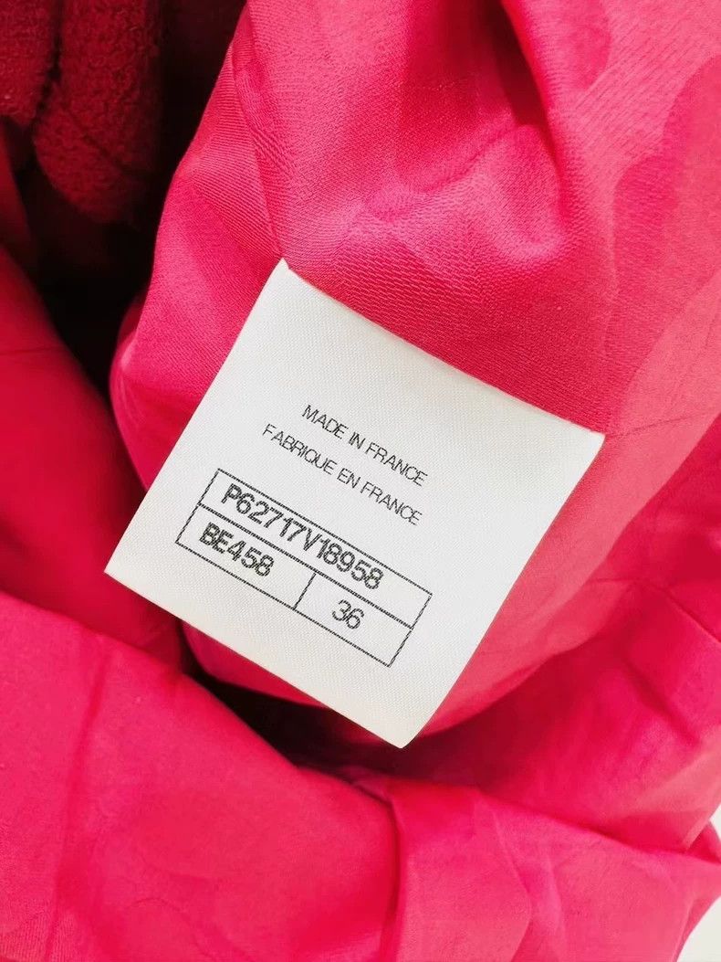 Chanel Chanel Lipstick red soft tweed braided four-pocket jacket Size XS / US 0-2 / IT 36-38 - 5 Thumbnail