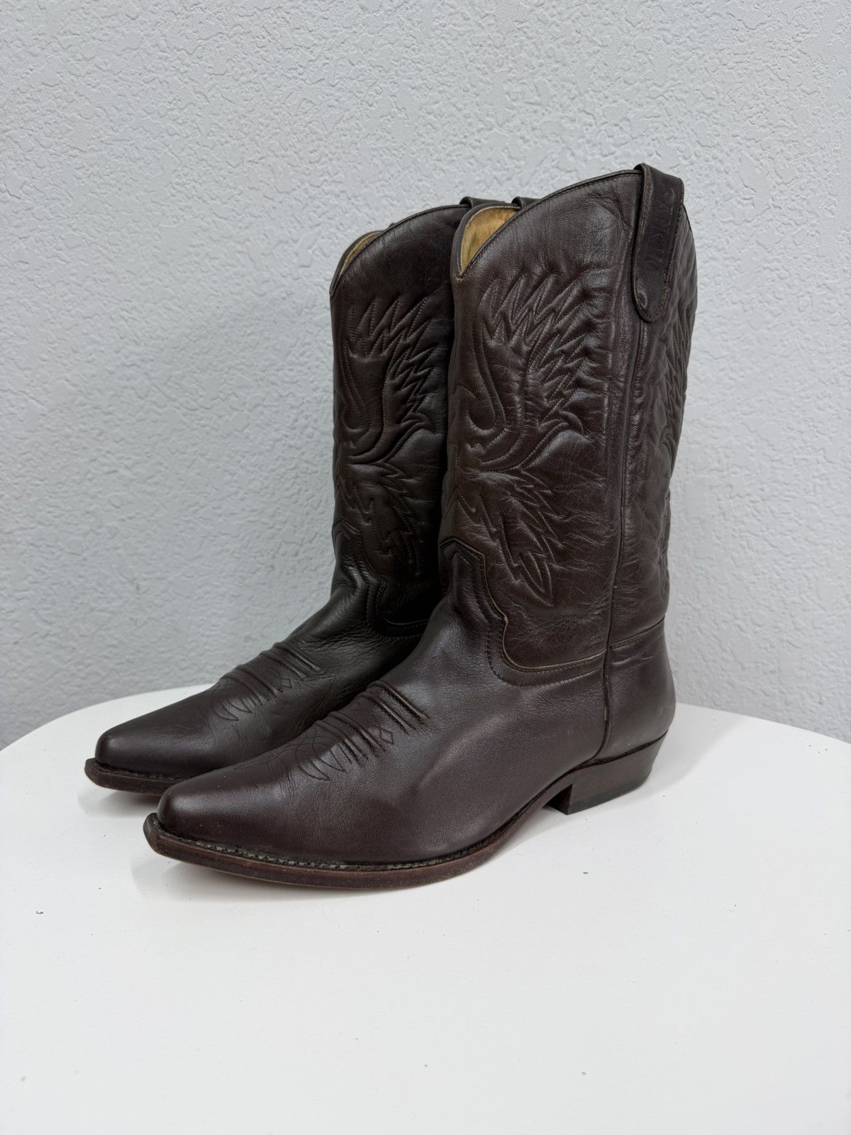 Sancho Boots Vintage Italian AS 98 Rick Owens Style Leather Cowboy Boots Size US 9.5 / EU 42-43 - 2 Thumbnail