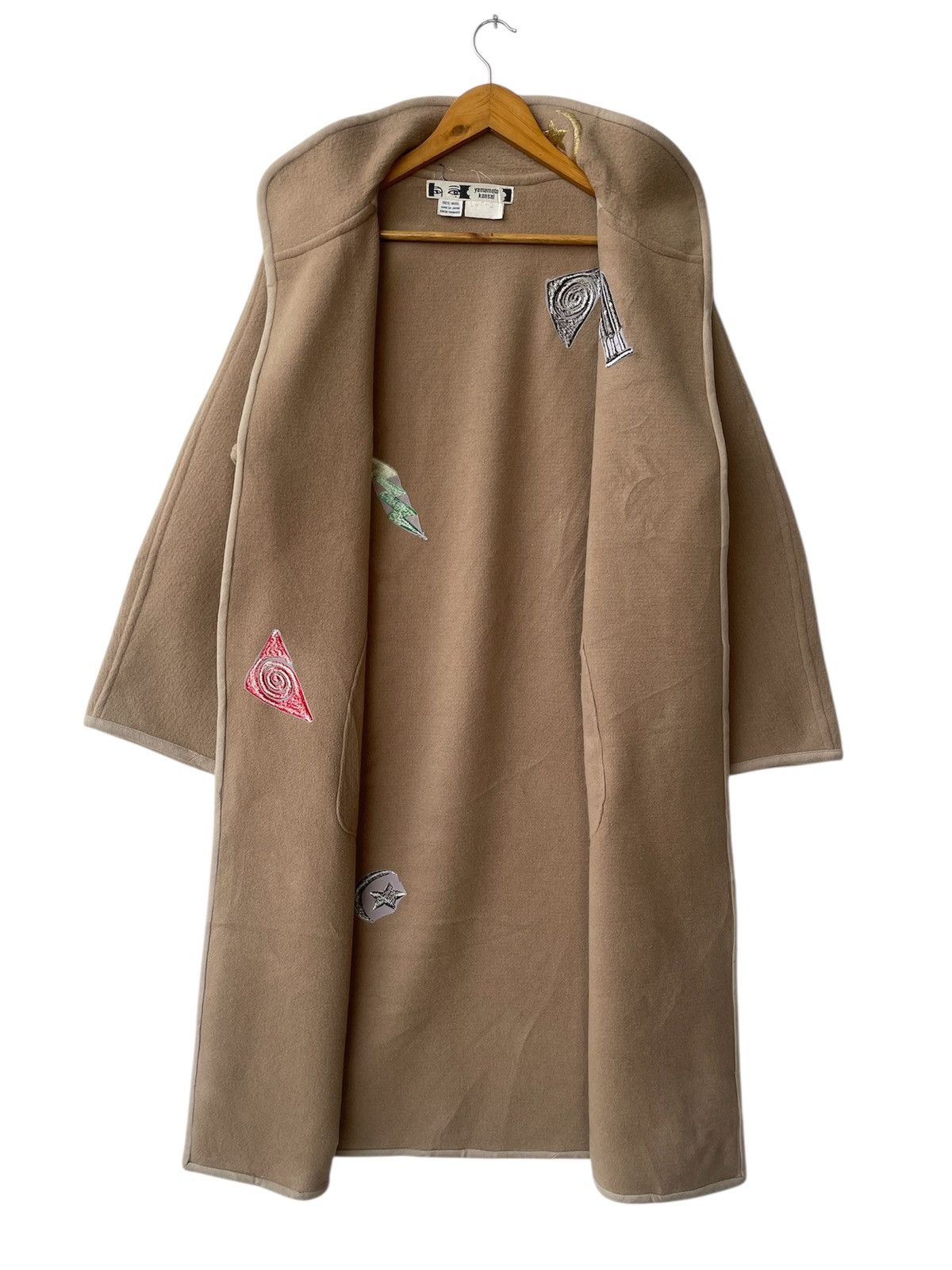 Kansai Yamamoto ARCHIVAL Kansai Yamamoto Wool Coat Embroidered Symbols Rare Size US L / EU 52-54 / 3 - 3 Thumbnail