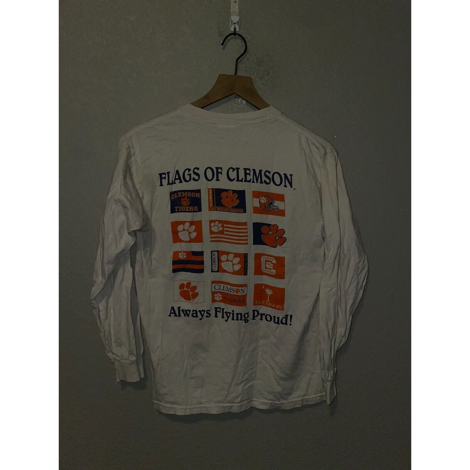NCAA Vintage Clemson Long Sleeve Shirt Flags of College Tee Small Size US S / EU 44-46 / 1 - 7 Thumbnail