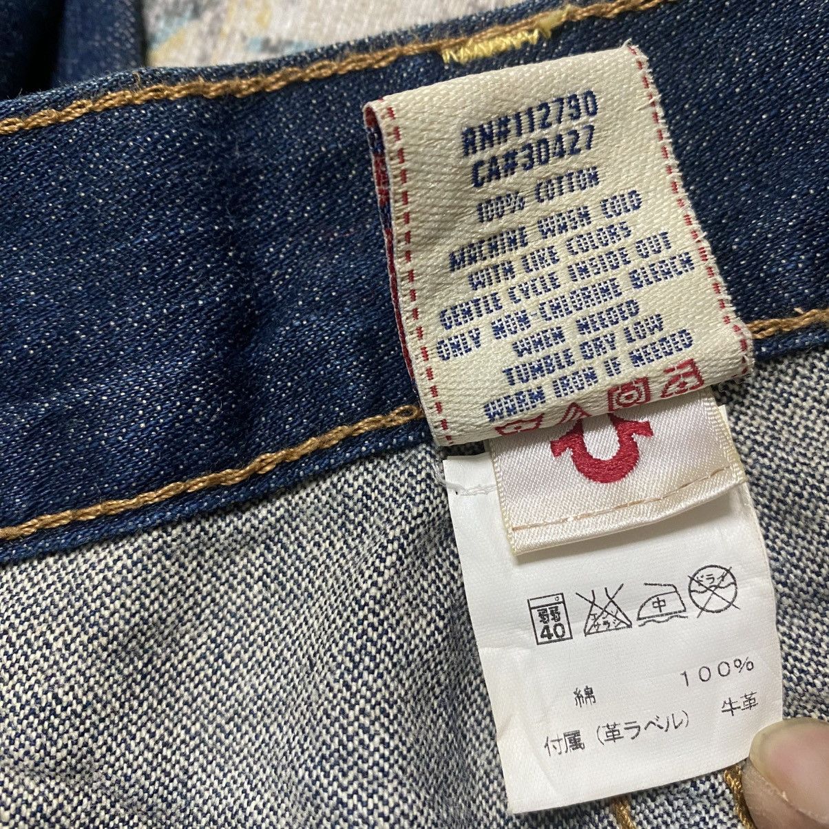 True Religion Vintage True Religion Denim Flare Jeans Leather Flap Size US 31 - 19 Thumbnail