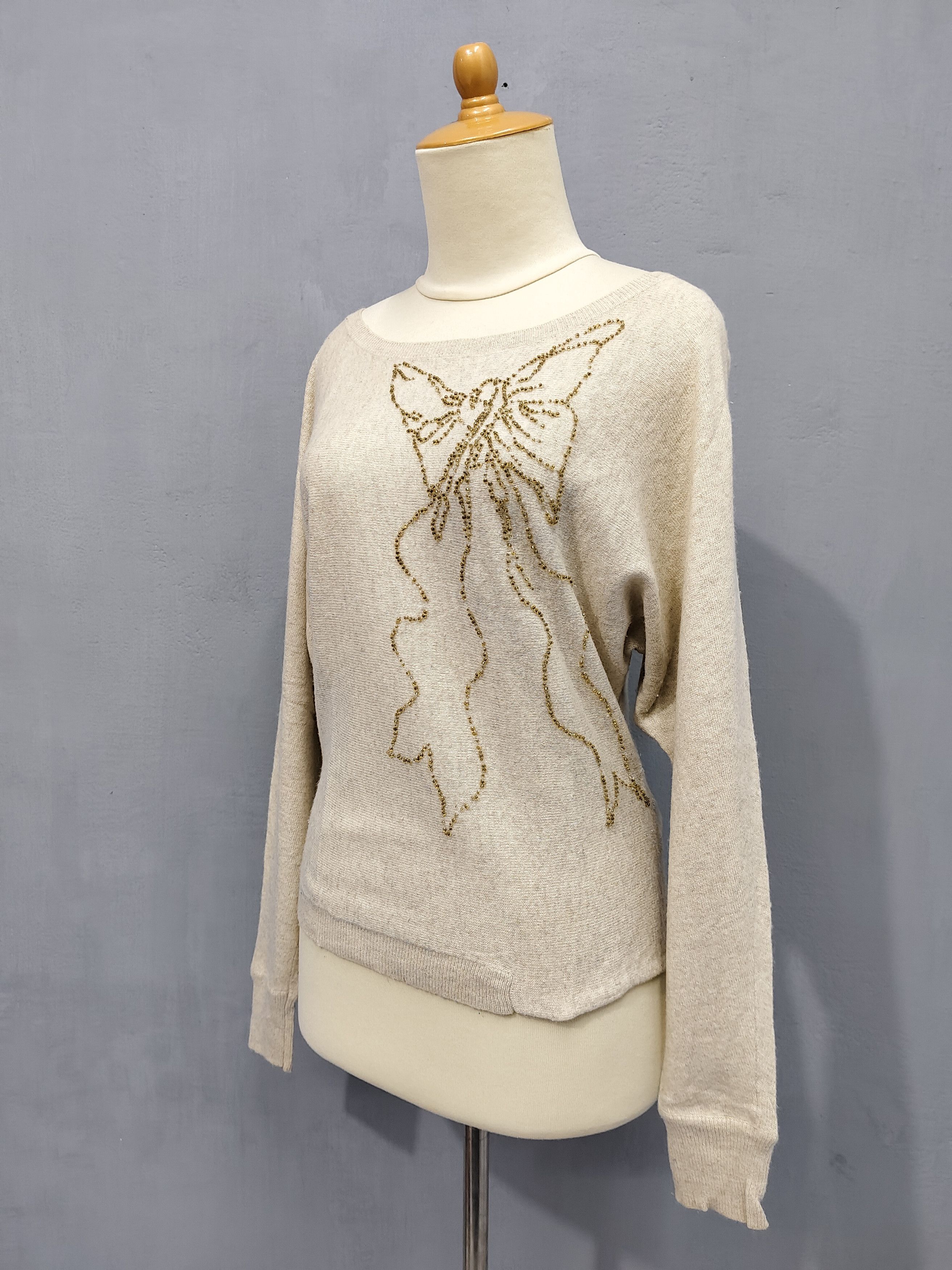 Tsumori Chisato 🇯🇵 Tsumori Chisato 🇯🇵 Butterfly Beaded Knitted Sweater Size L / US 10 / IT 46 - 4 Thumbnail