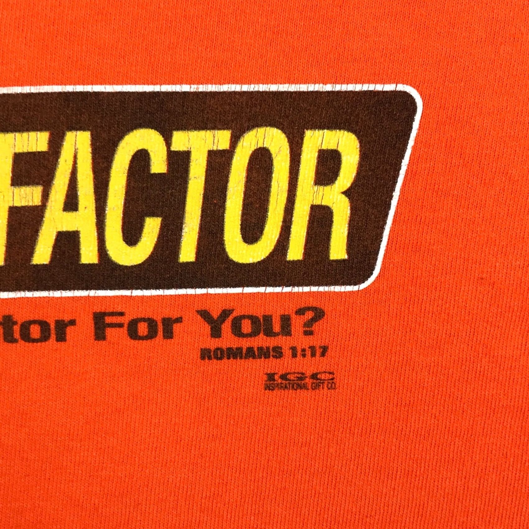 Vintage VINTAGE Faith Factor T-Shirt XL Adult Black 90s 80s Men Shirts Jesus God Parody Fear Brand Unbranded Shirt Mens XXL Size US XL / EU 56 / 4 - 7 Thumbnail
