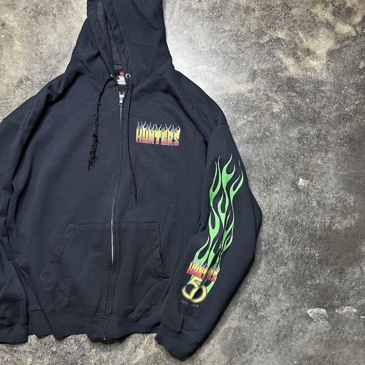 Vintage y2k custom car garage flame sleeve hoodie Size US XL / EU 56 / 4 - 2 Thumbnail