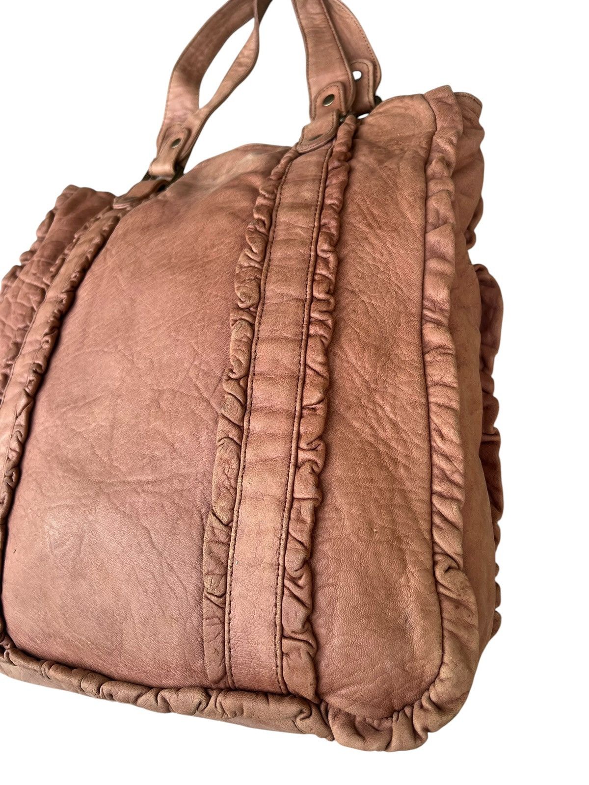 Leather Vintage Gerard Darel Distressed Patina Leather Tote Bag Size ONE SIZE - 14 Thumbnail