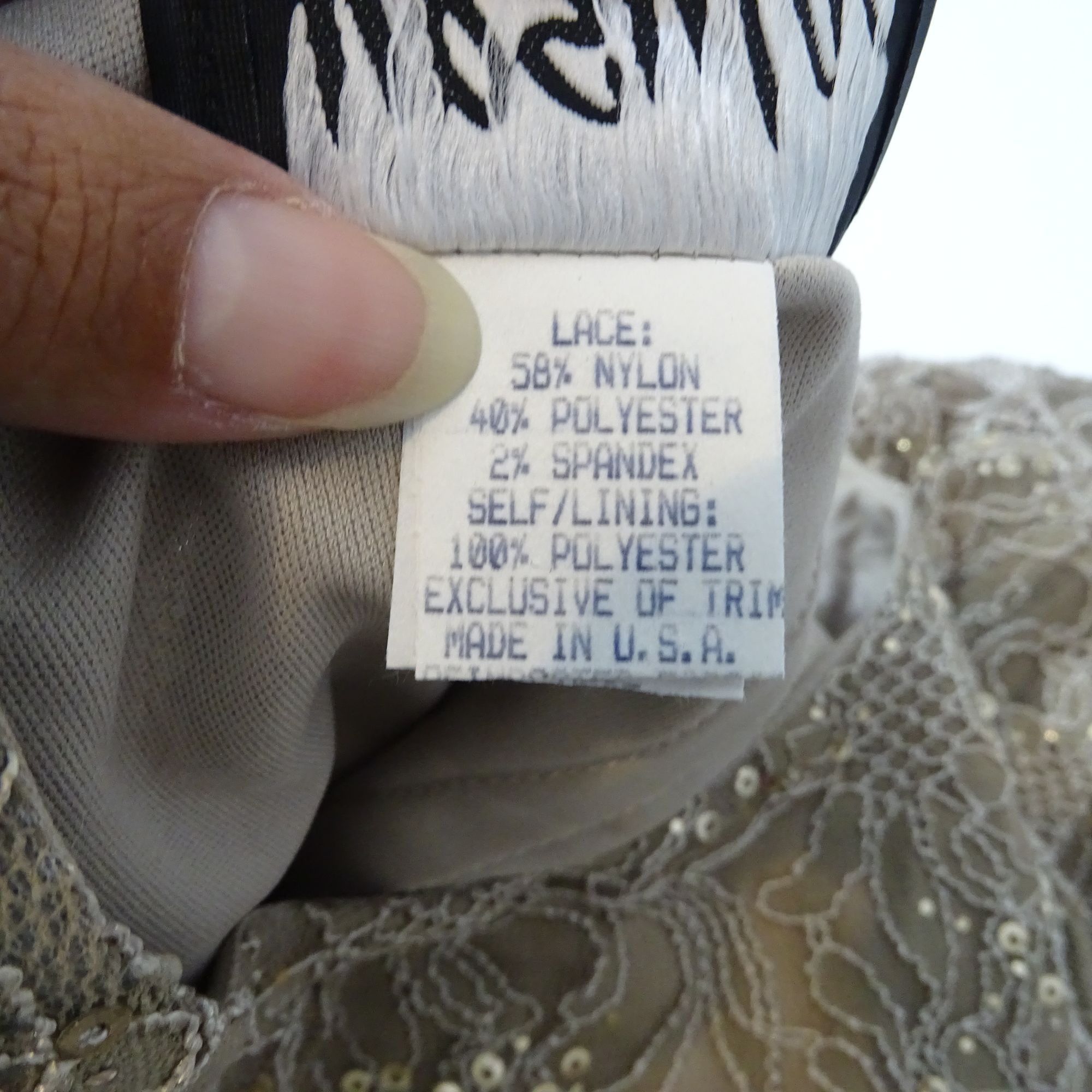Vintage Vintage Ursula Of Switzerland Tan Lace Sleeveless Formal 14 Size XL / US 12-14 / IT 48-50 - 9 Thumbnail
