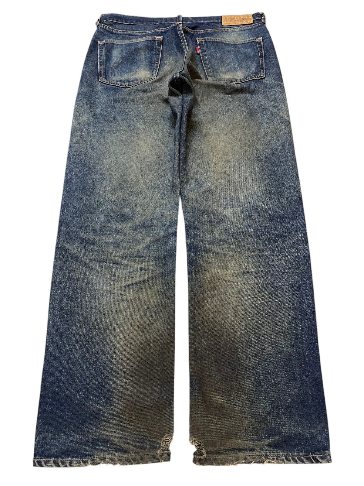 Kapital Vintage Japanese Brand Mud Wash Style Distress Loose Jeans Size US 32 / EU 48 - 2 Thumbnail