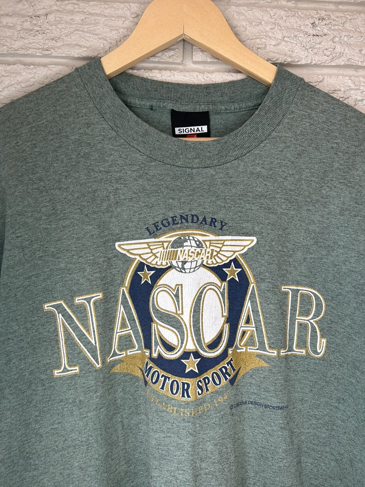 NASCAR × Vintage Vintage 90s Legendary NASCAR T Shirt Size US S / EU 44-46 / 1 - 2 Thumbnail
