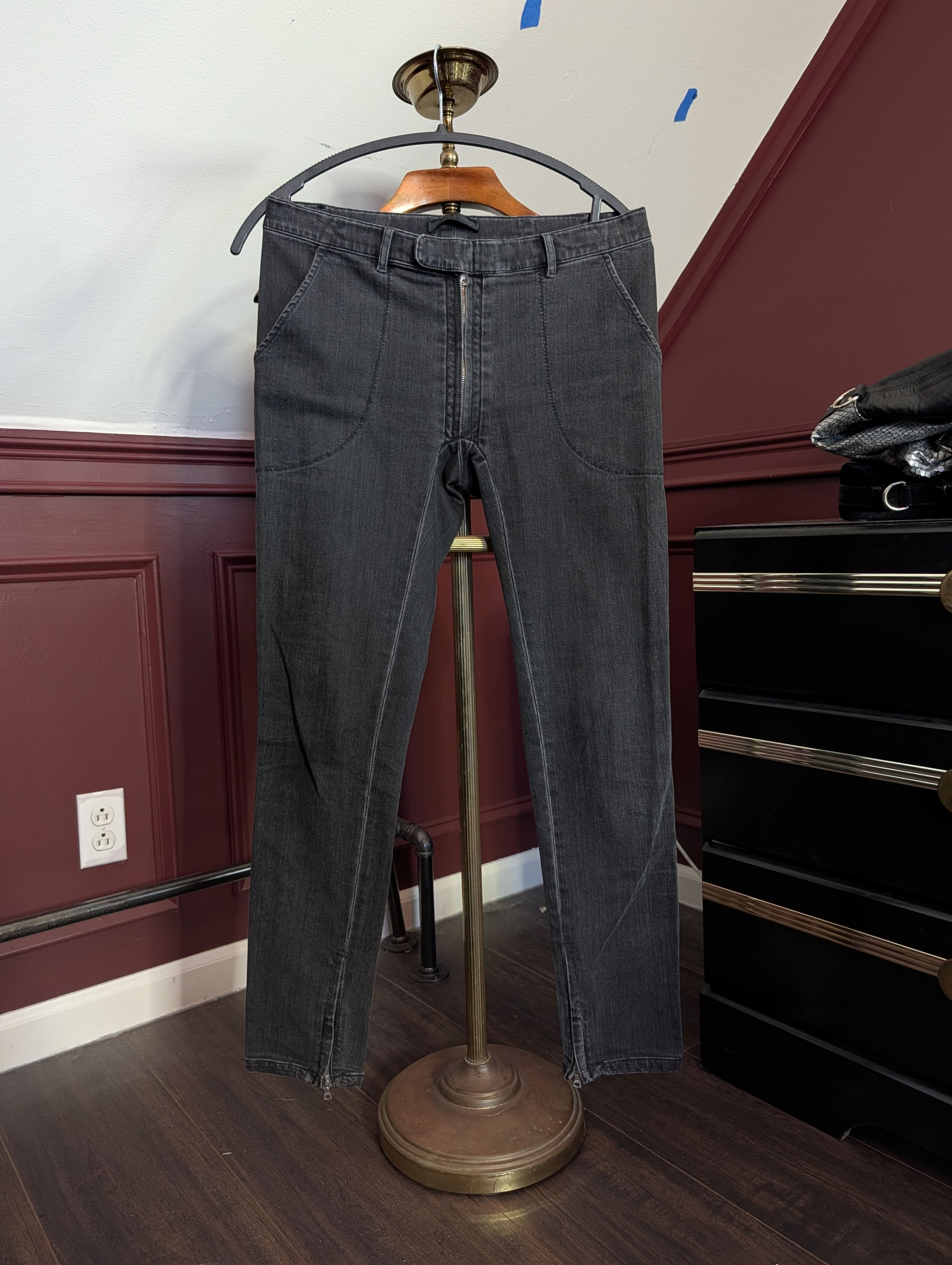The Row Visible zipper zigzag stitch flare zip ankle denim jeans Size 28" / US 6 / IT 42 - 1 Thumbnail