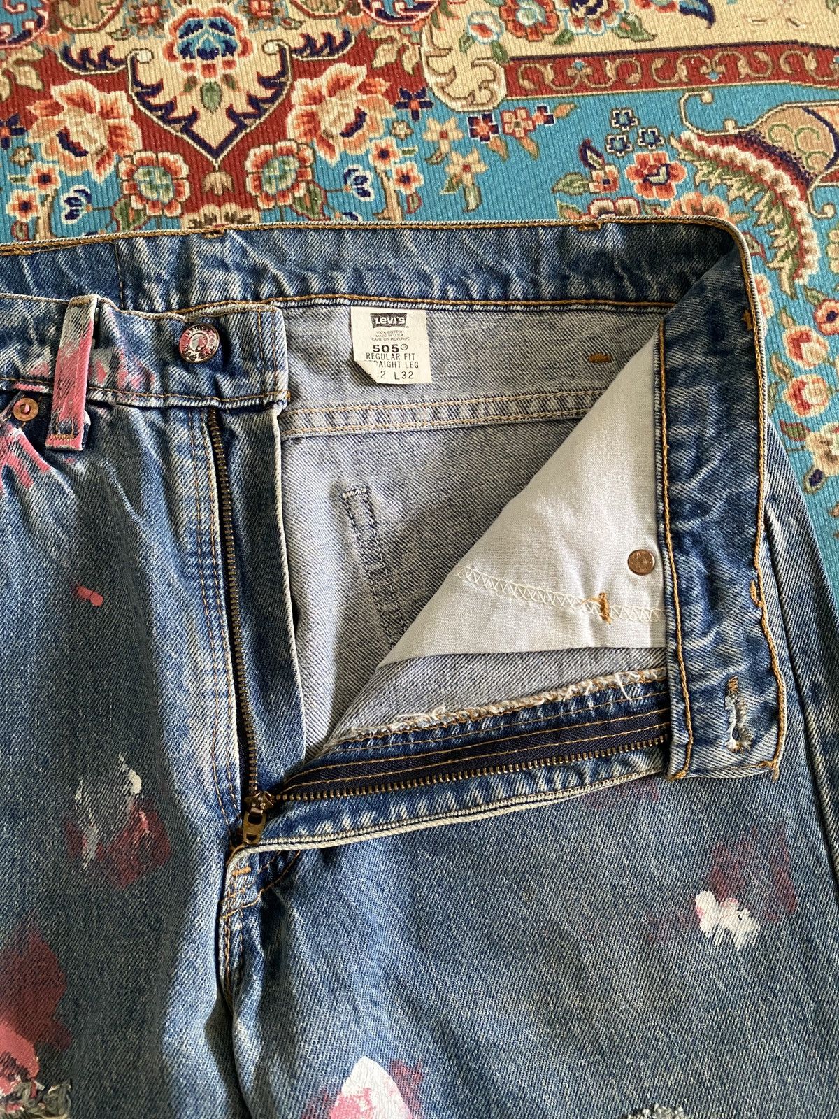 Levi's × Vintage Vintage 90s Levi’s 505 Distressed Splatter Design Denim Size US 31 - 12 Thumbnail