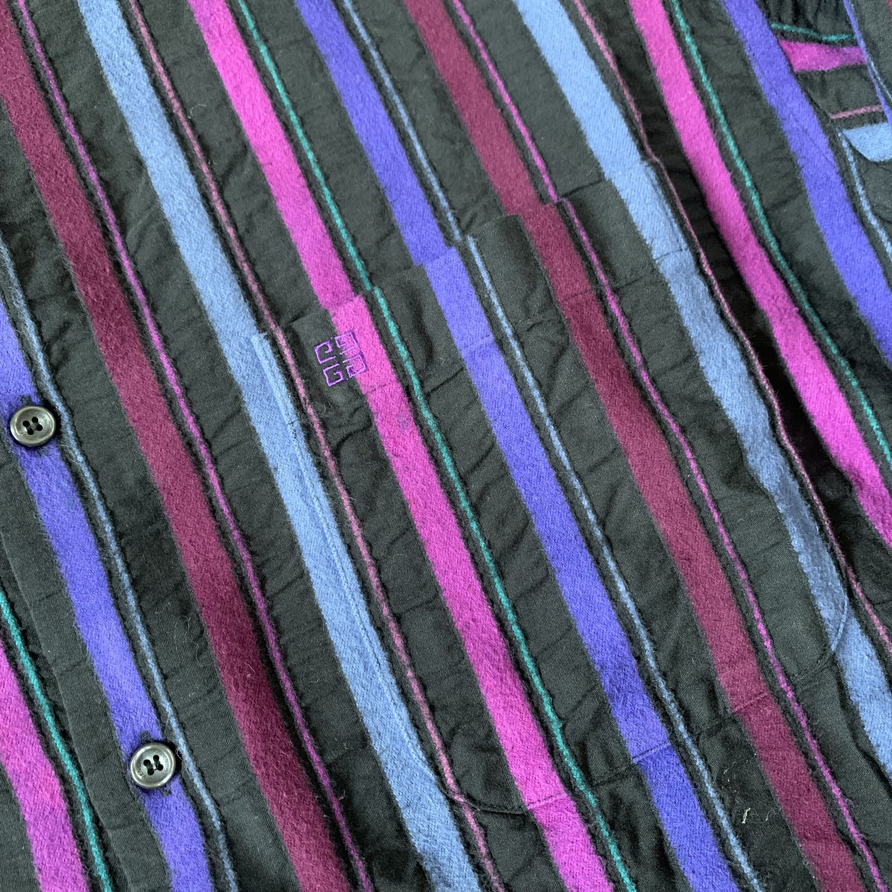 Givenchy Vintage 90s Givenchy Striped Button Longsleeve Shirt Size US L / EU 52-54 / 3 - 4 Thumbnail