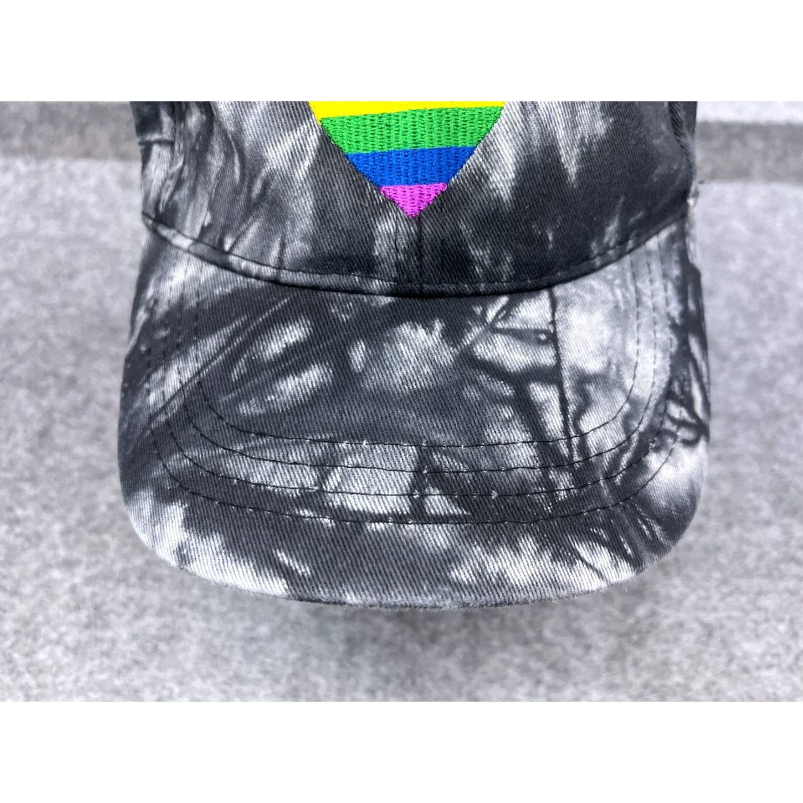 Vintage Sally Hansen Hat Cap Strap Back Adult One Size Gray Tie Dye 100% Cotton Baseball Cap Unisex Mens Womens Adults All Seasons Trending Cap 90s Theme Size ONE SIZE - 4 Thumbnail