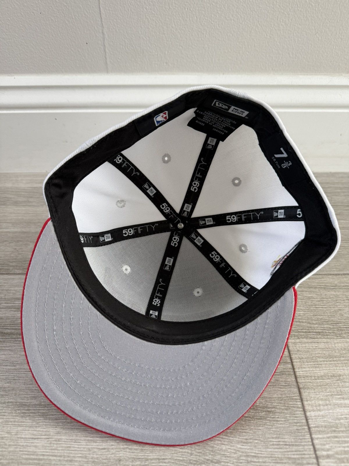 New Era Miami Heat New Era HWC Hardwood Classic White Fitted 7 3/8 Size ONE SIZE - 7 Thumbnail