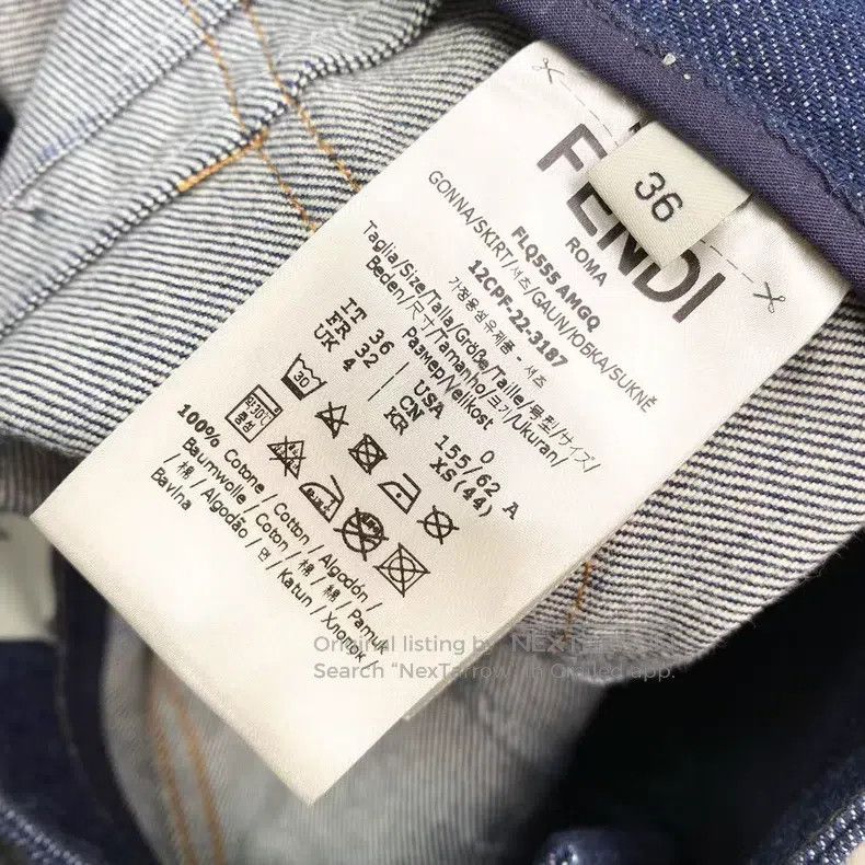 Fendi Fendi Cotton Denim Skirt Size 24" / US 00 / IT 34 - 4 Thumbnail