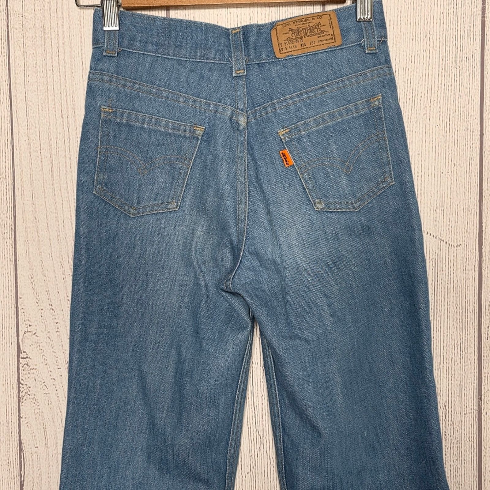 Levi's 70s Levi’s Orange Tab Flare Jeans USA W24 L31 (23x30.5) Size 23" - 4 Thumbnail