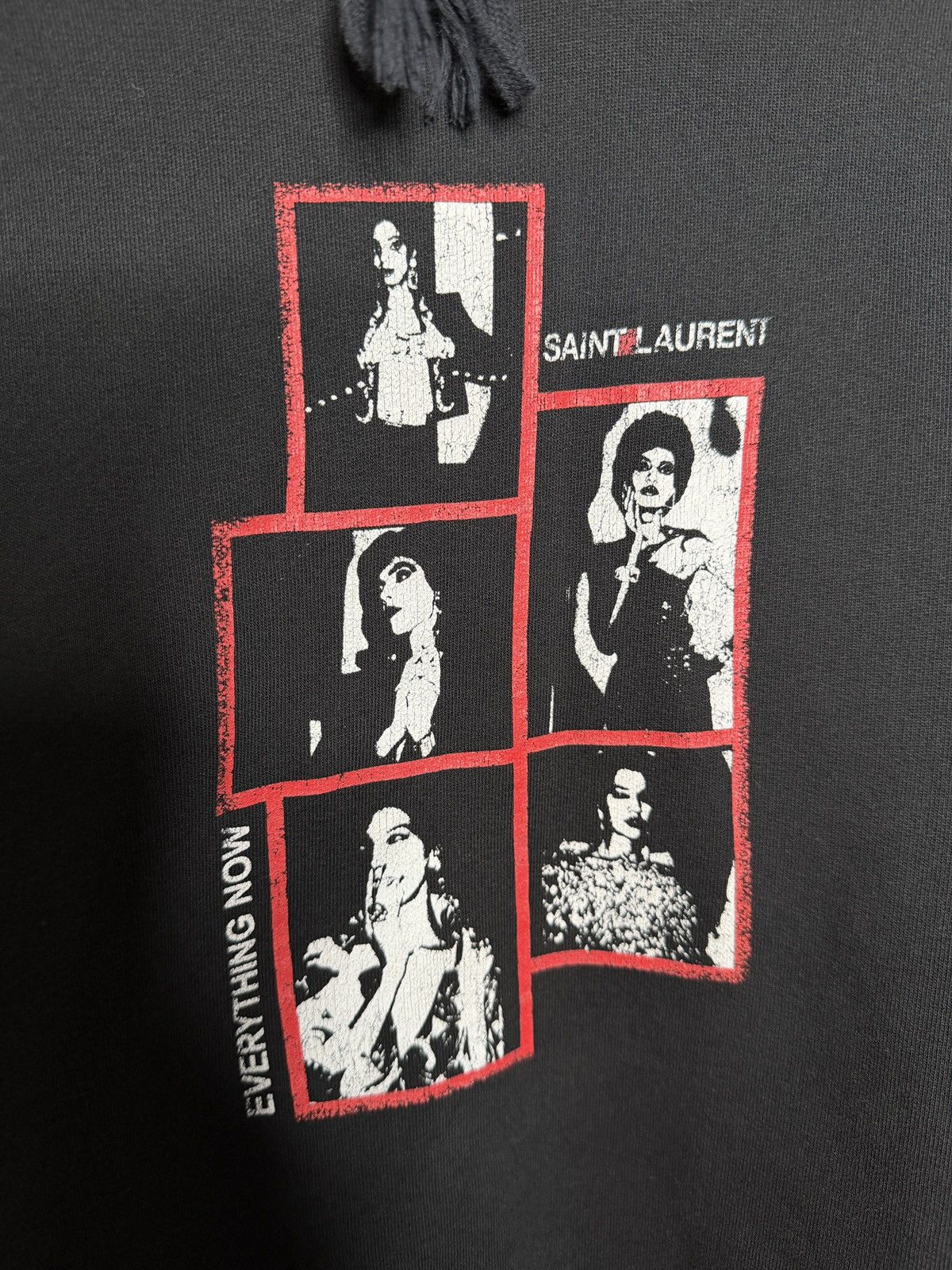 Saint Laurent Paris SLP Everything Now Photo Collage Hoodie - 2018 Size US M / EU 48-50 / 2 - 3 Thumbnail