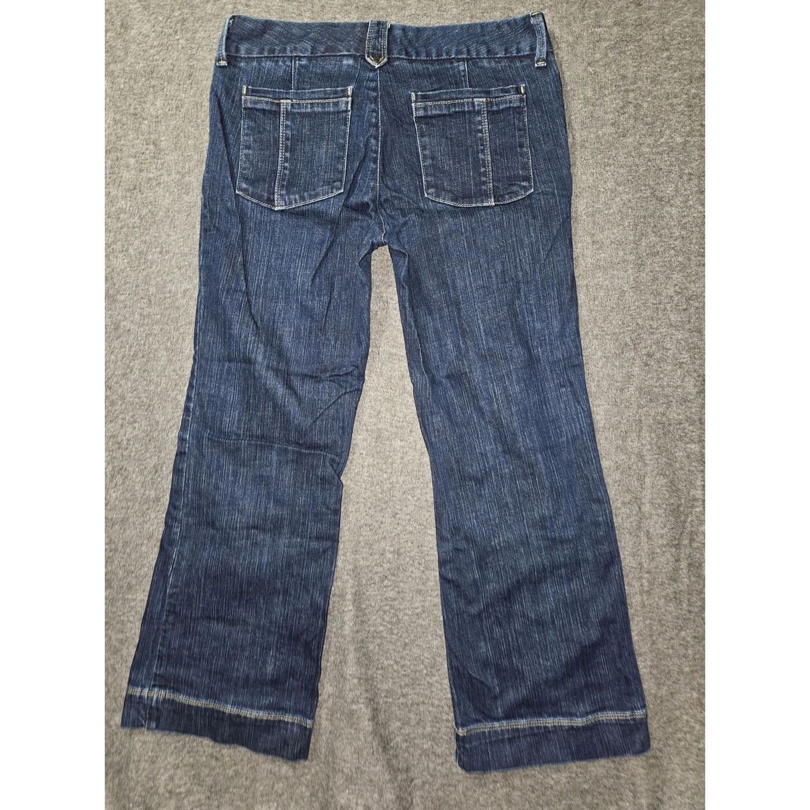 Eddie Bauer Eddie Bauer Jeans Womens 6P Blue Dark Wash Mid Rise Wide-Leg Stretch Denim Pants Size 28" / US 6 / IT 42 - 7 Thumbnail