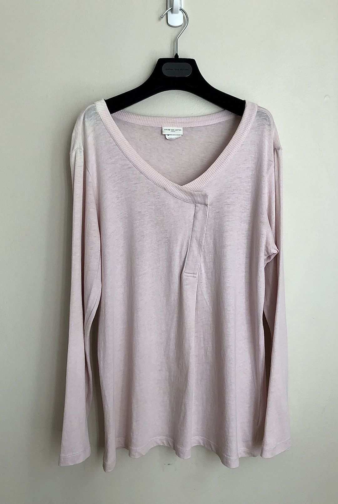 Dries Van Noten Dries Van Noten Vintage Pink Hidden Button Henley Size US S / EU 44-46 / 1 - 2 Thumbnail