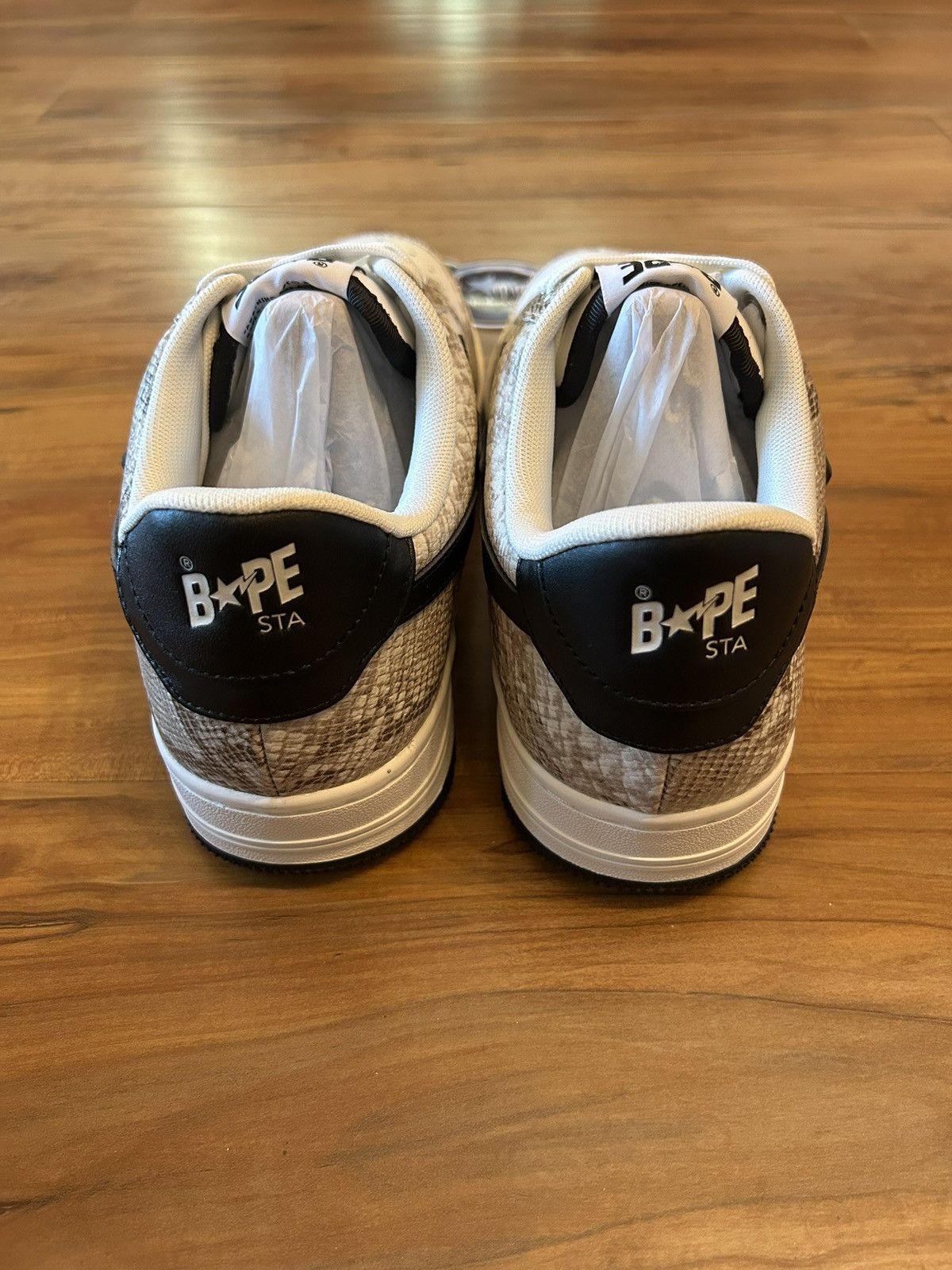 Bape NEW Bape Beige Snakeskin Bapestas Size US 8 / EU 41 - 6 Thumbnail