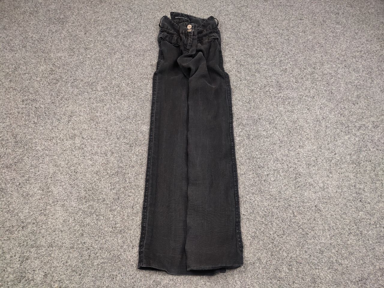 Dolce & Gabbana Vintage Dolce & Gabbana Linen Black Faded Trouser Pants Size 29" - 2 Thumbnail