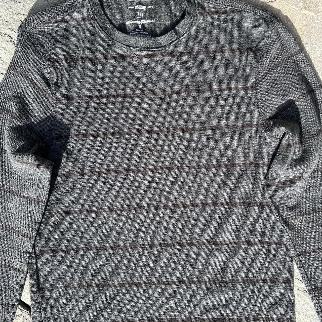 Urban Pipeline Dark Grey Heather Burgundy Striped Waffle Knit Thermal Size US S / EU 44-46 / 1 - 2 Thumbnail