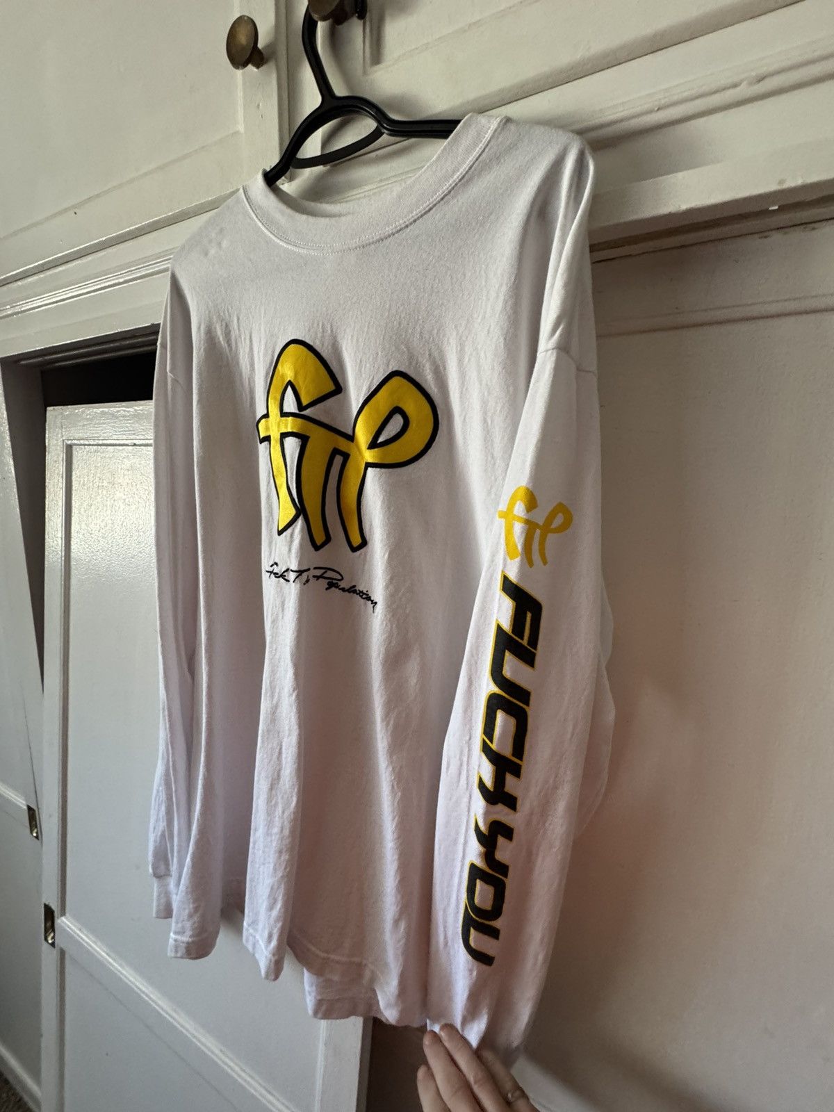 Fuck The Population Large fuck you FTP Fuck the population long sleeve T-shirt Size US XL / EU 56 / 4 - 2 Thumbnail