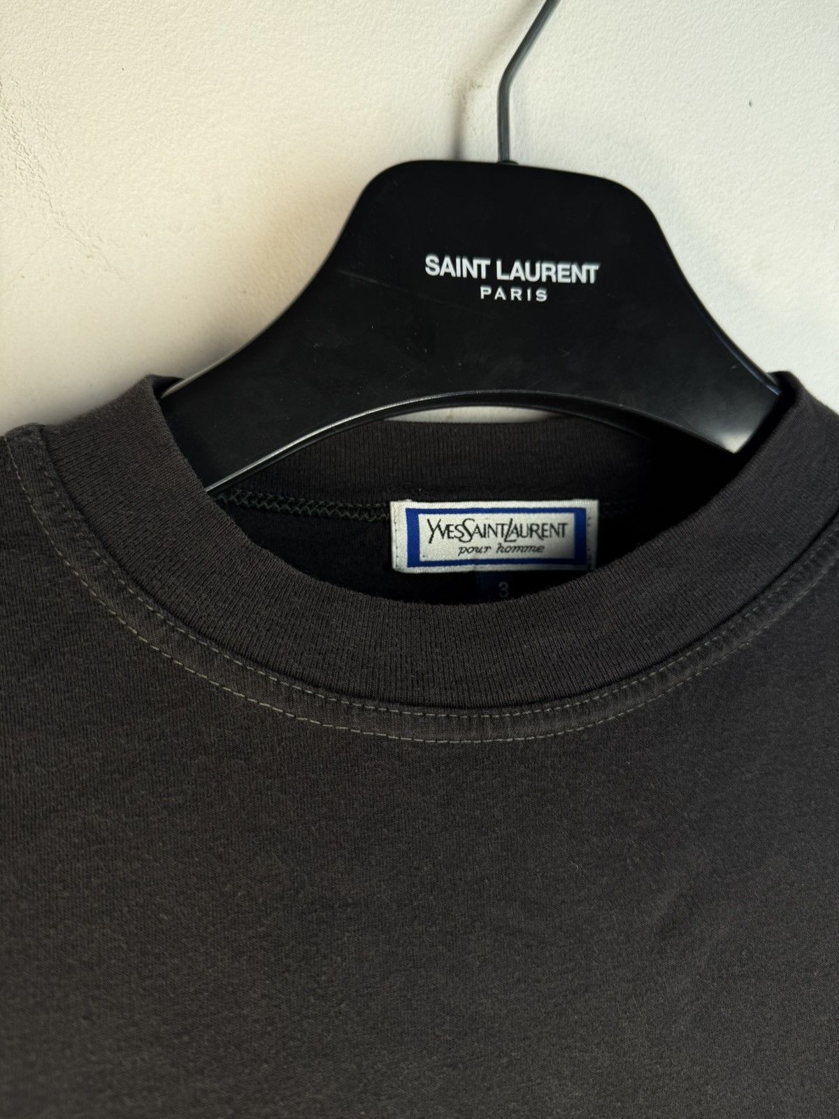 Yves Saint Laurent 90s YSL T-Shirt Big Logo Black Shirt Vintage Tee Size US M / EU 48-50 / 2 - 7 Thumbnail