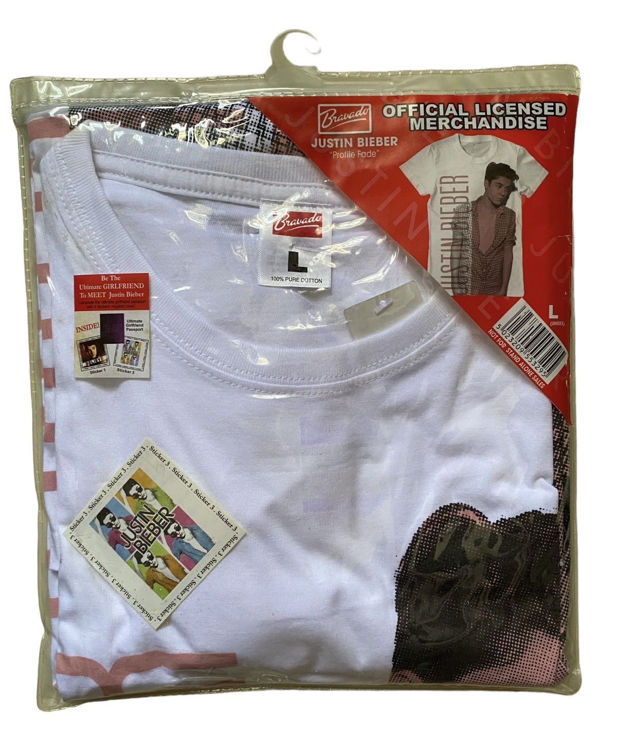 Band Tees 💥JUSTIN BIEBER world tour deadstock bravado 2012 rare shirt Size US L / EU 52-54 / 3 - 1 Thumbnail