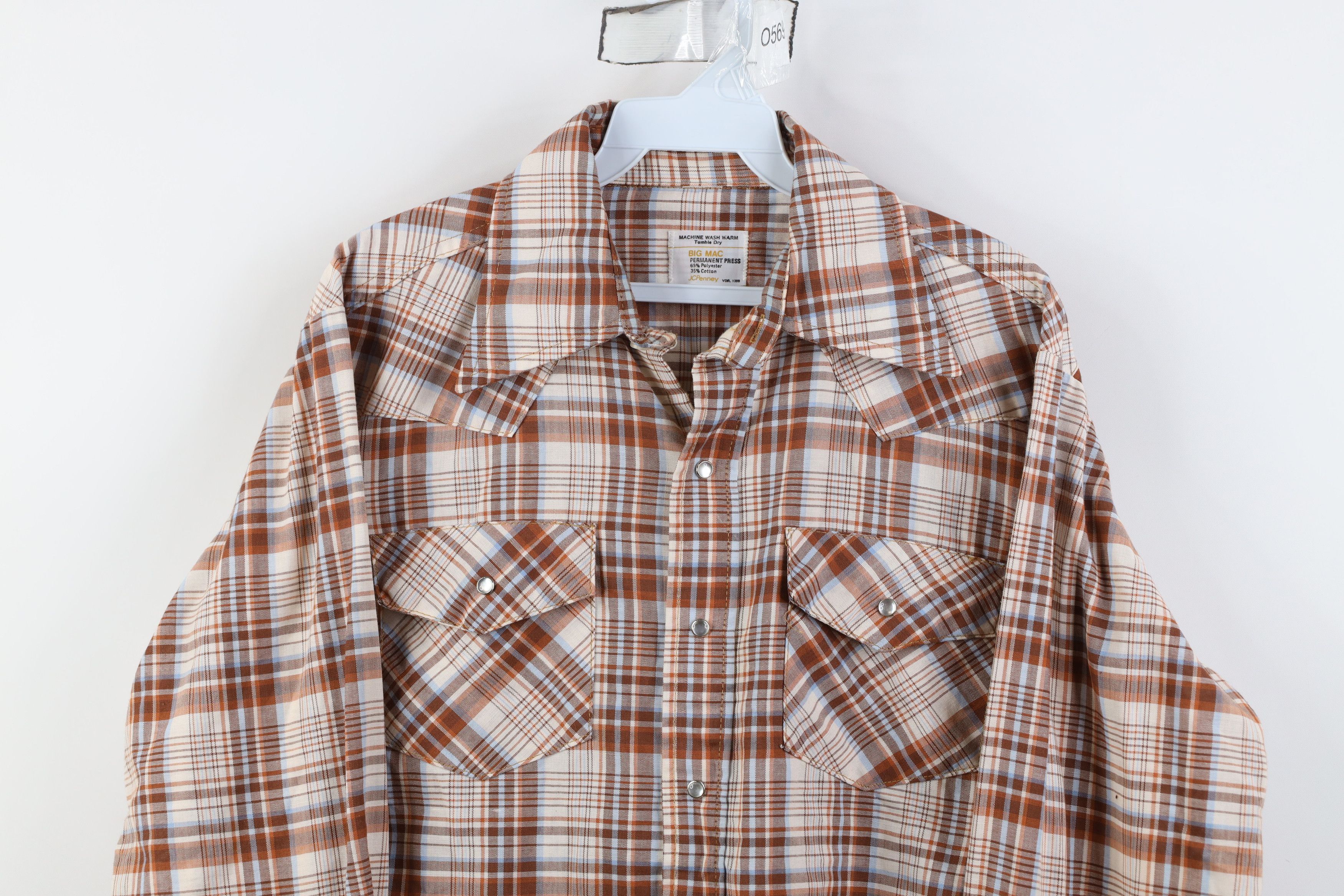 Vintage Vintage 60s 70s Big Mac Peal Snap Button Shirt Plaid USA Size US M / EU 48-50 / 2 - 2 Thumbnail