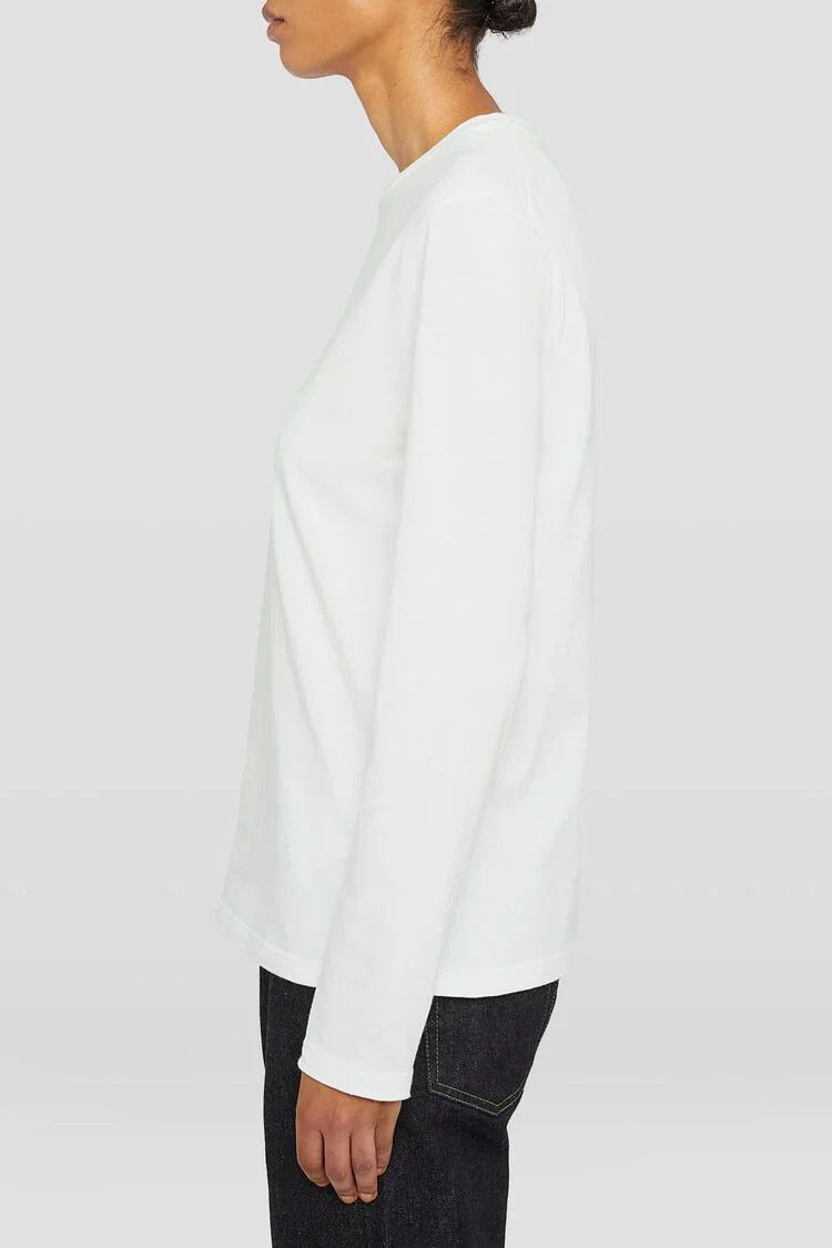 Jil Sander o1s22i1n0125 Logo Print Long Sleeve T-Shirt in White Size XS / US 0-2 / IT 36-38 - 6 Thumbnail