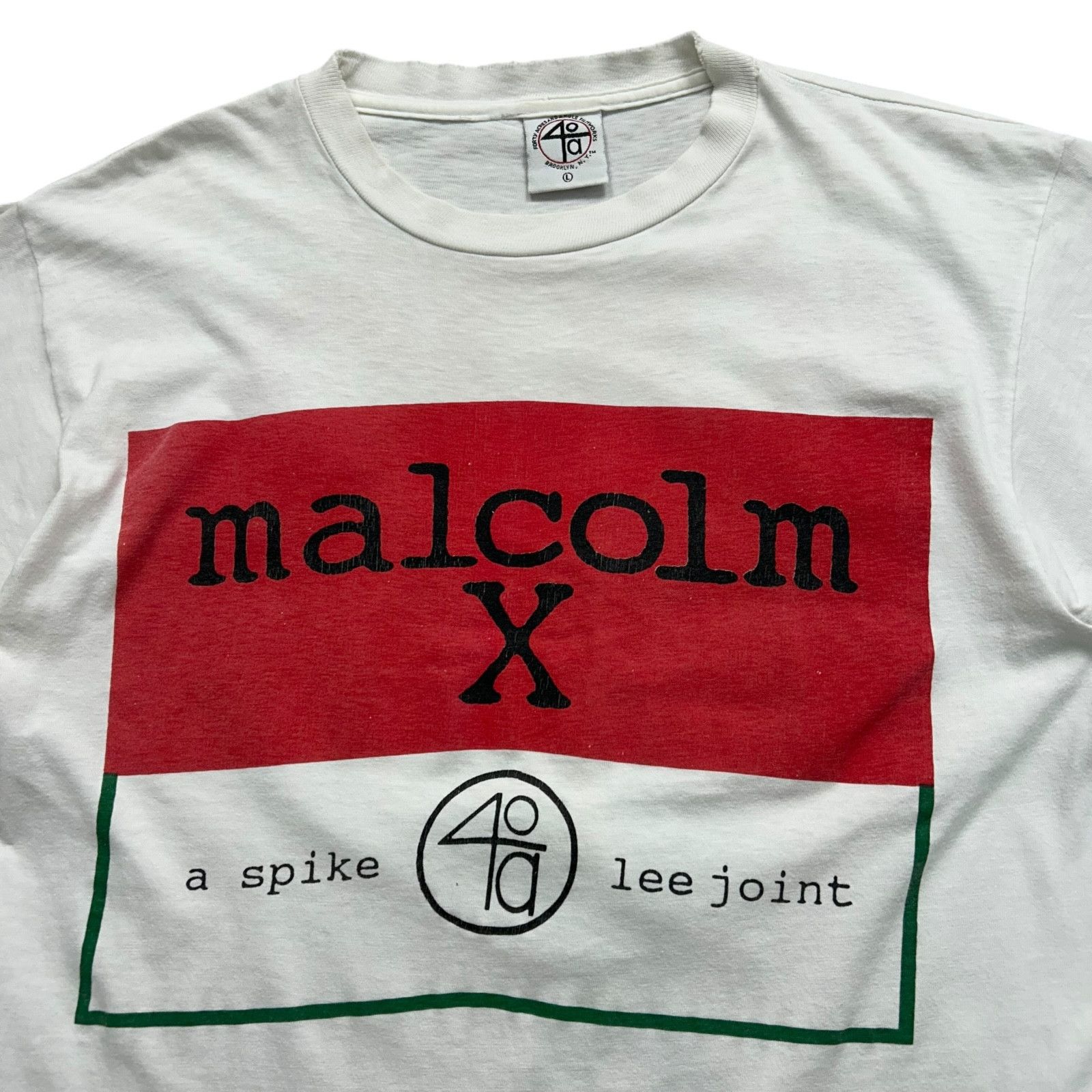 Vintage 90s 40 ACRES & A MULE MALCOLM X 1992 SPIKE LEE T-SHIRT MOVIE Size US L / EU 52-54 / 3 - 3 Thumbnail
