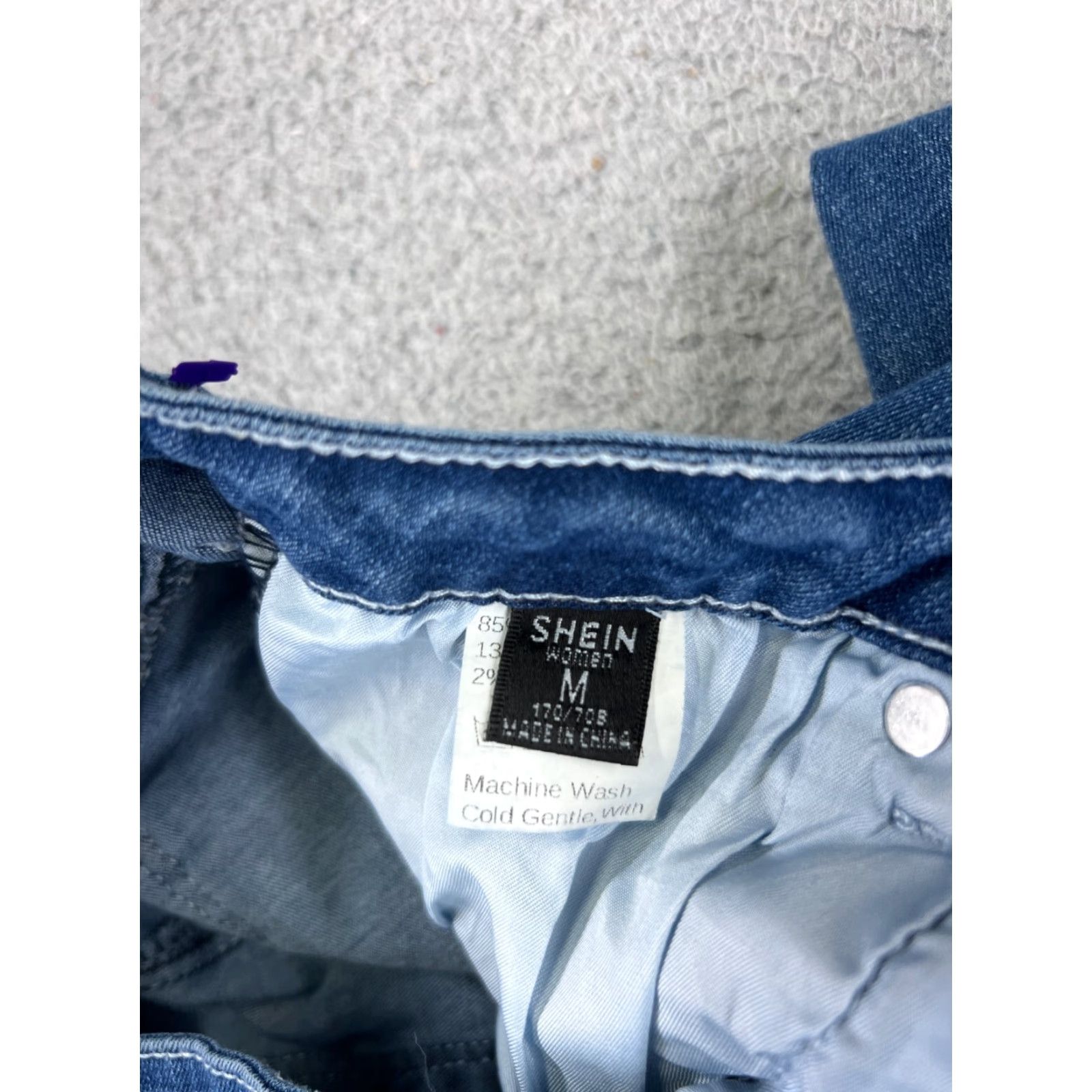 Shein SheIn Jeans Women Flared Denim 24x31 Medium Blue Cotton Blend 5-Pocket Design High Rise Women's Regular Jeans Mode American Western 90s Size 32" / US 10 / IT 46 - 6 Thumbnail