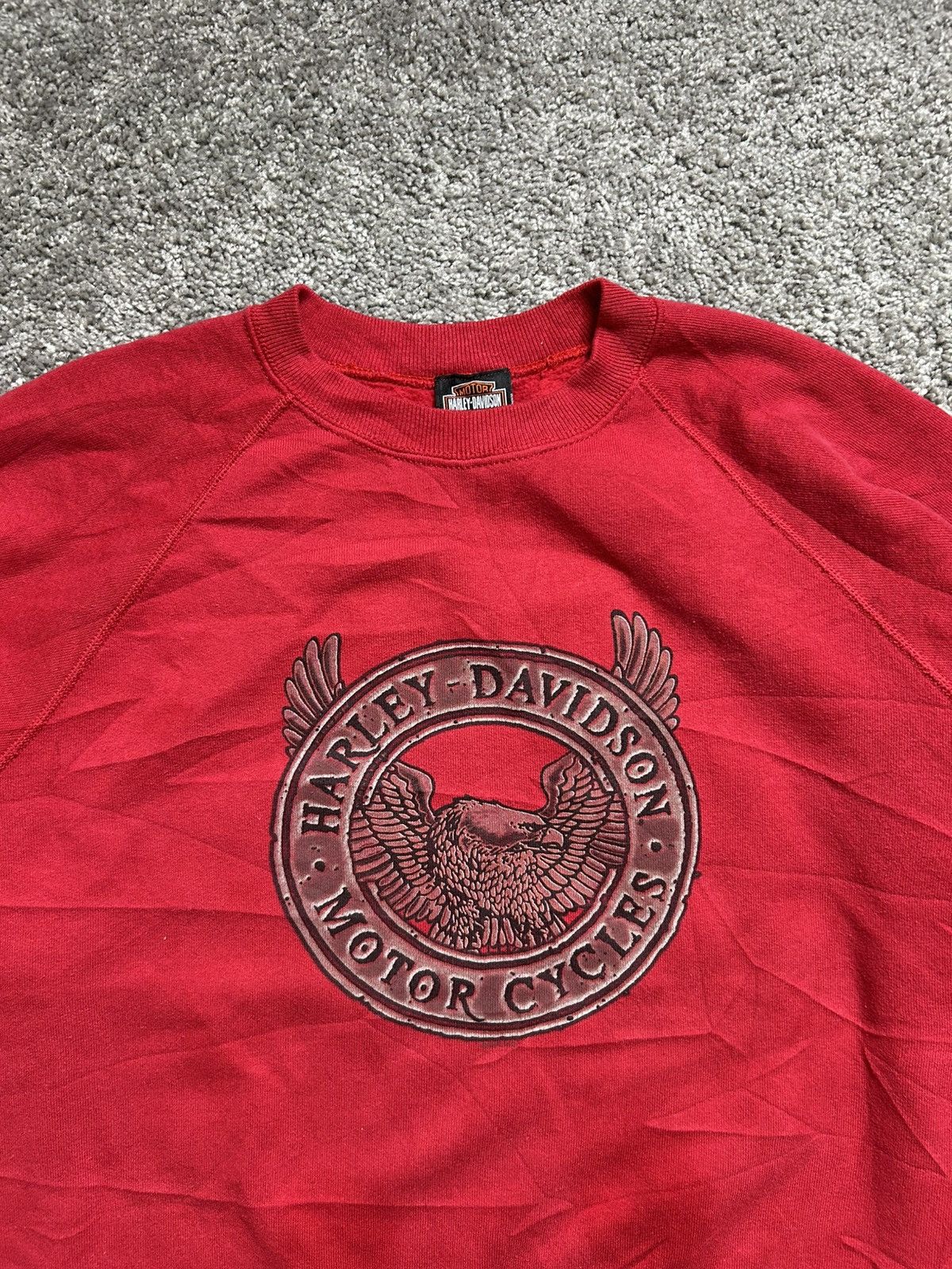 Vintage Vintage Y2K Harley Eagle Flames Crewneck Sweatshirt 2005 Size US L / EU 52-54 / 3 - 7 Thumbnail