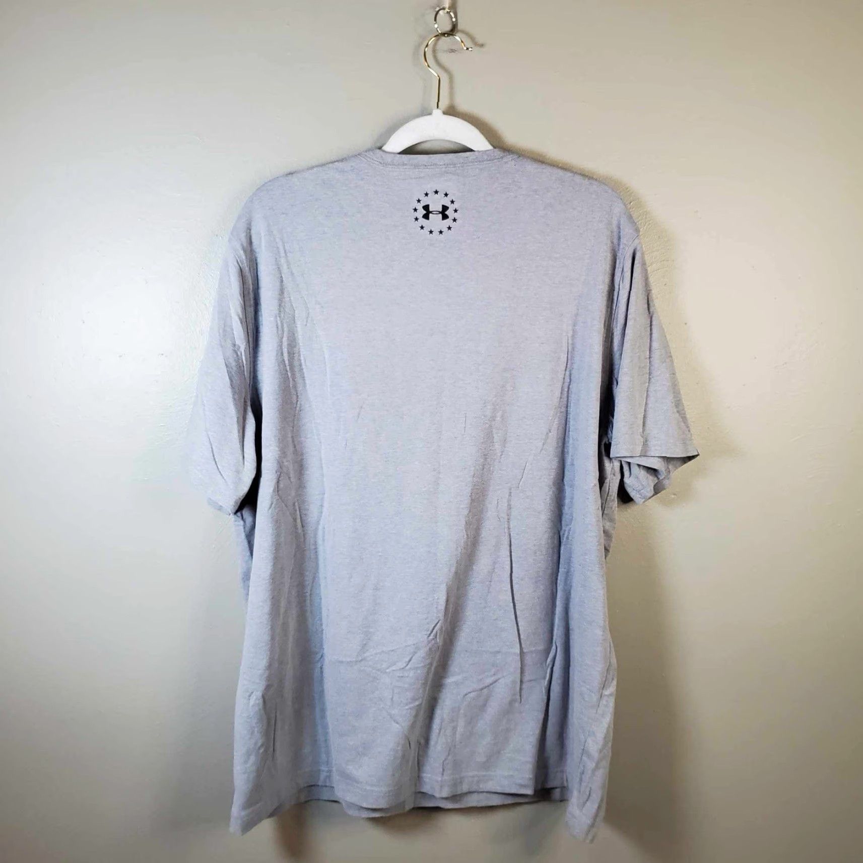 Under Armour Under Armour Air Plane T Shirt Military Graphic Tee XL Gray Mens Regular Pullover Crew Neck Short Sleeve Cotton Blend Logo Size US XL / EU 56 / 4 - 6 Thumbnail
