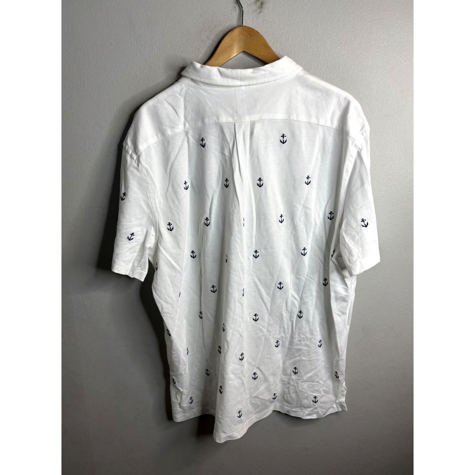 Ralph Lauren Ralph Lauren Polo Shirt Mens 2XL White Knit Oxford Embroidered Anchor Nautical Size US XXL / EU 58 / 5 - 4 Thumbnail