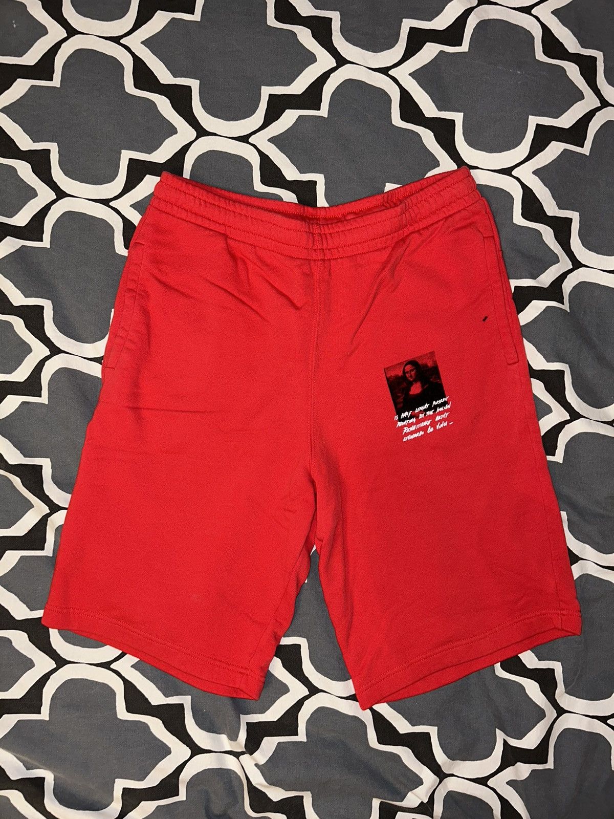 Off White Off White Red Mona Lisa Shorts Size Large Grailed