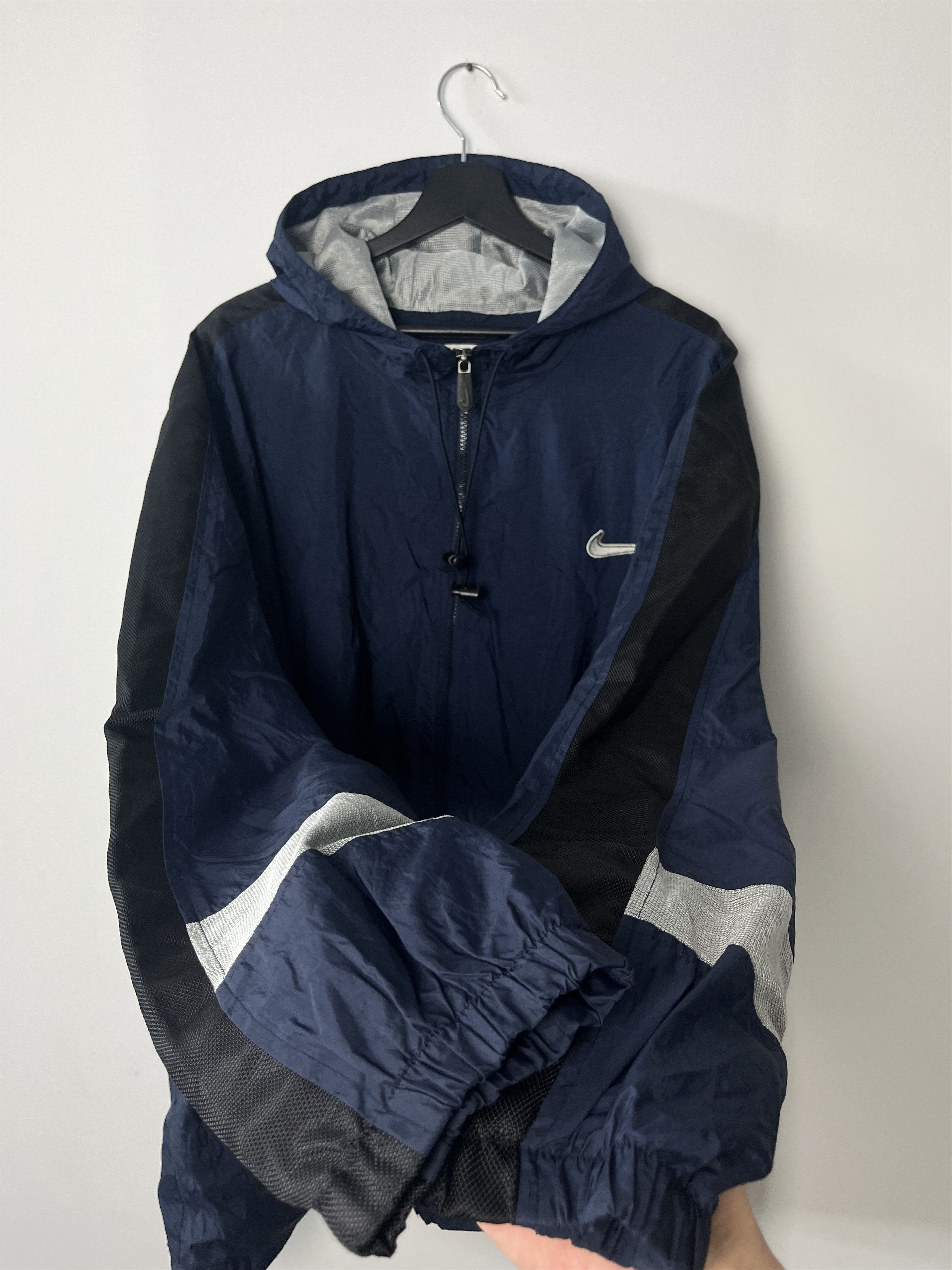 Nike × Vintage Nike Windbreaker Zip Up Lined Jacket Size XXL Blue Size US XXL / EU 58 / 5 - 7 Thumbnail